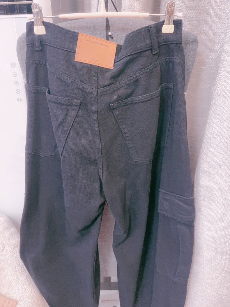 Alexander Wang Alexander Wang Black Wide-Leg Jeans- Size 23" - 4 Thumbnail
