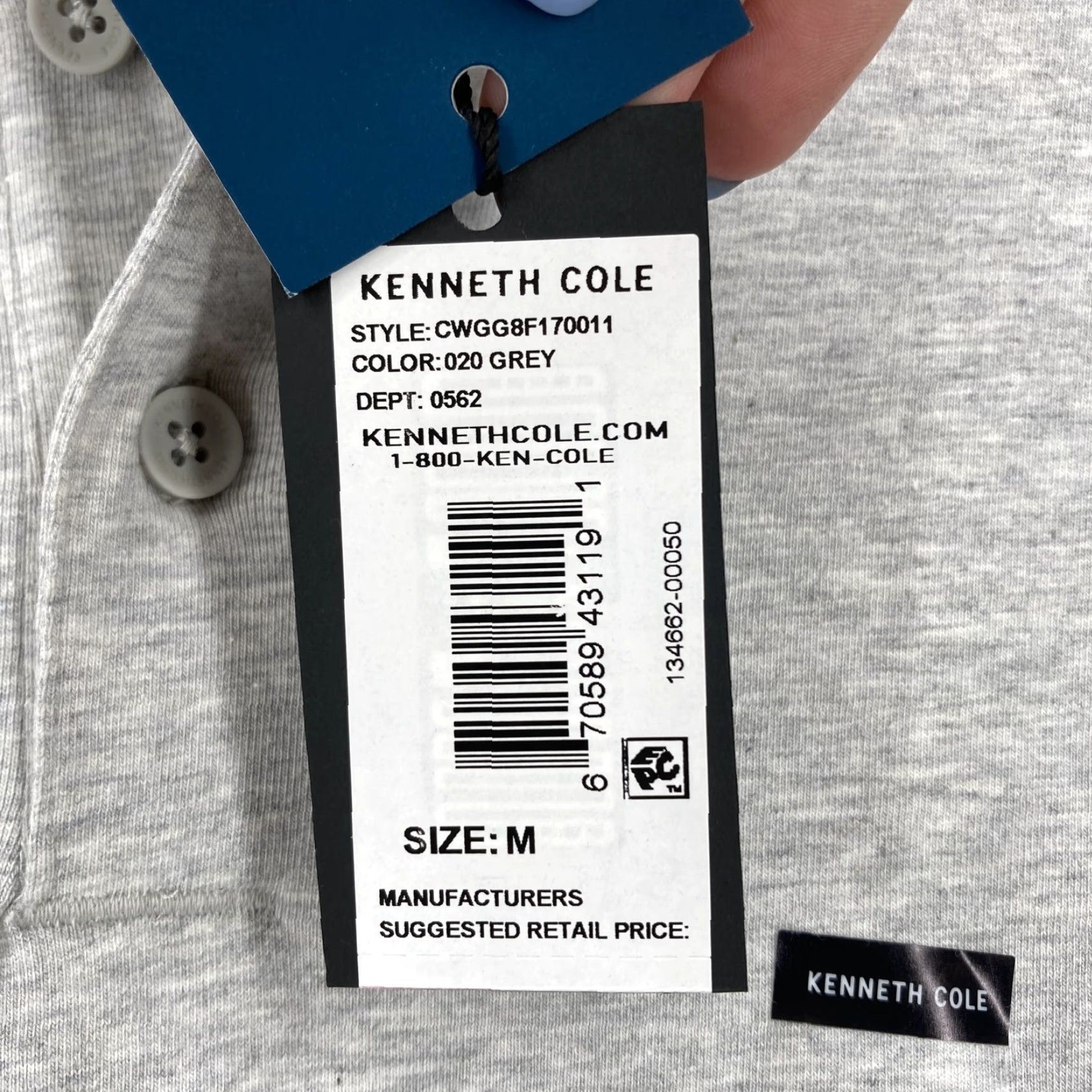 Kenneth Cole Kenneth Cole Polo Shirt Mens M Gray 4-Way Flex Lightweight Soft Golf Casual Modern Comfort Size US M / EU 48-50 / 2 - 6 Thumbnail