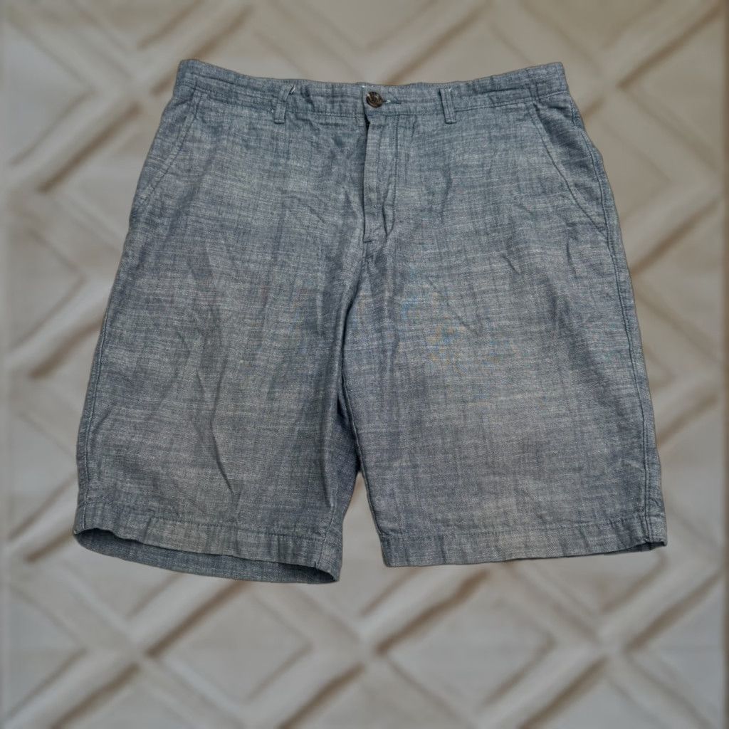 Vintage Goodfellow & Co Chino Shorts Mens 32 Blue 100% Cotton Casual Pockets Belted Flat Front Mid Rise Regular Fit Outdoor Preppy Vintage No Size US 32 / EU 48 - 1 Thumbnail