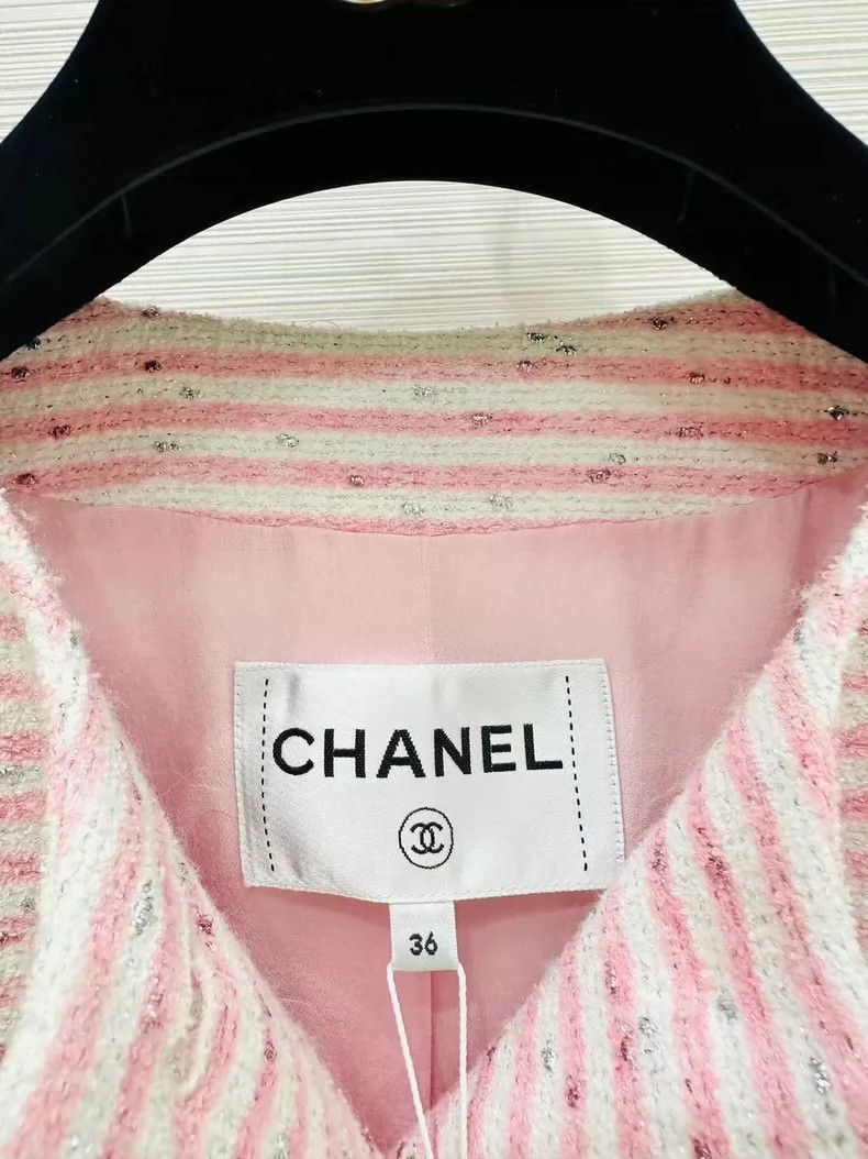Chanel Chanel 24C pink sequin striped short jacket Size XS / US 0-2 / IT 36-38 - 5 Thumbnail