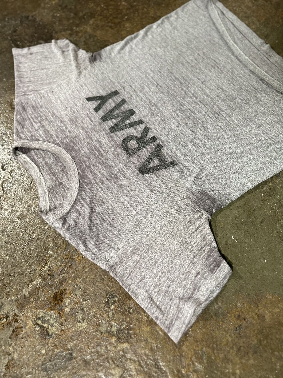 Other VINTAGE ARMY SHIRT L GRAY FADED 80s SINGLE STITCH MILITARY Size US XL / EU 56 / 4 - 6 Thumbnail