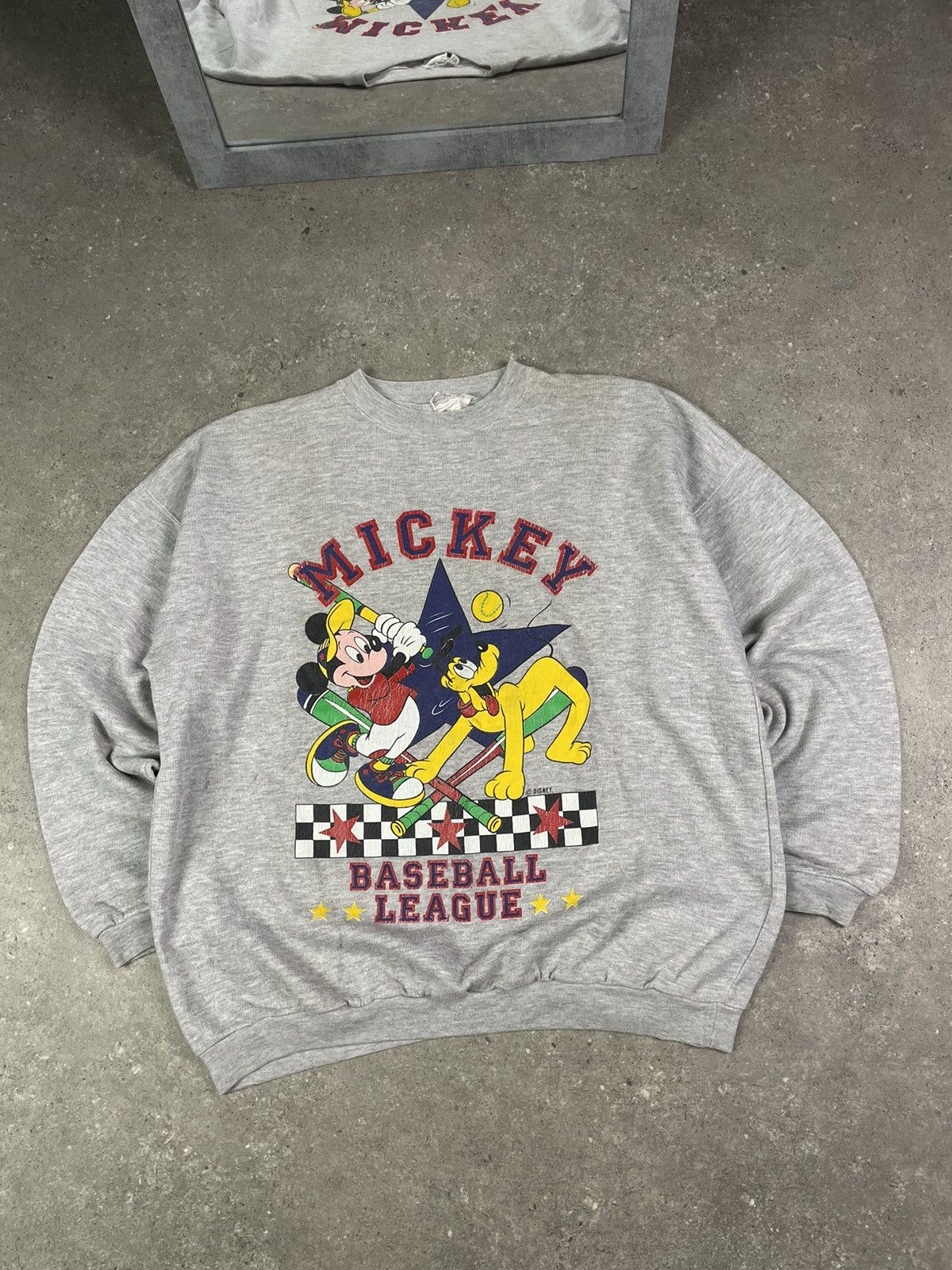 Disney × Mickey Mouse × Vintage Vintage Mickie Mouse Disney Baseball Sweatshirt Size US S / EU 44-46 / 1 - 1 Thumbnail