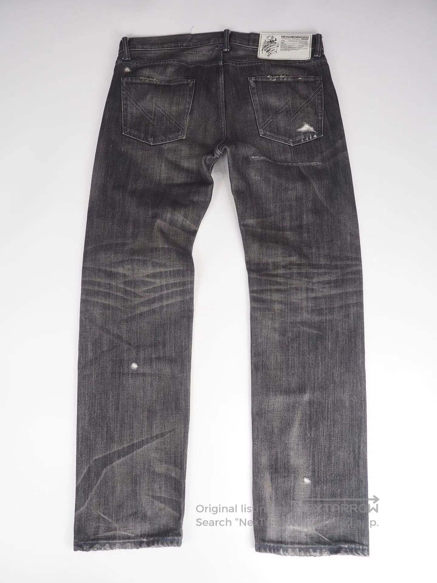 Neighborhood Neighborhood Beaded Savage Narrow Denim Black. Size US 34 / EU 50 - 3 Thumbnail