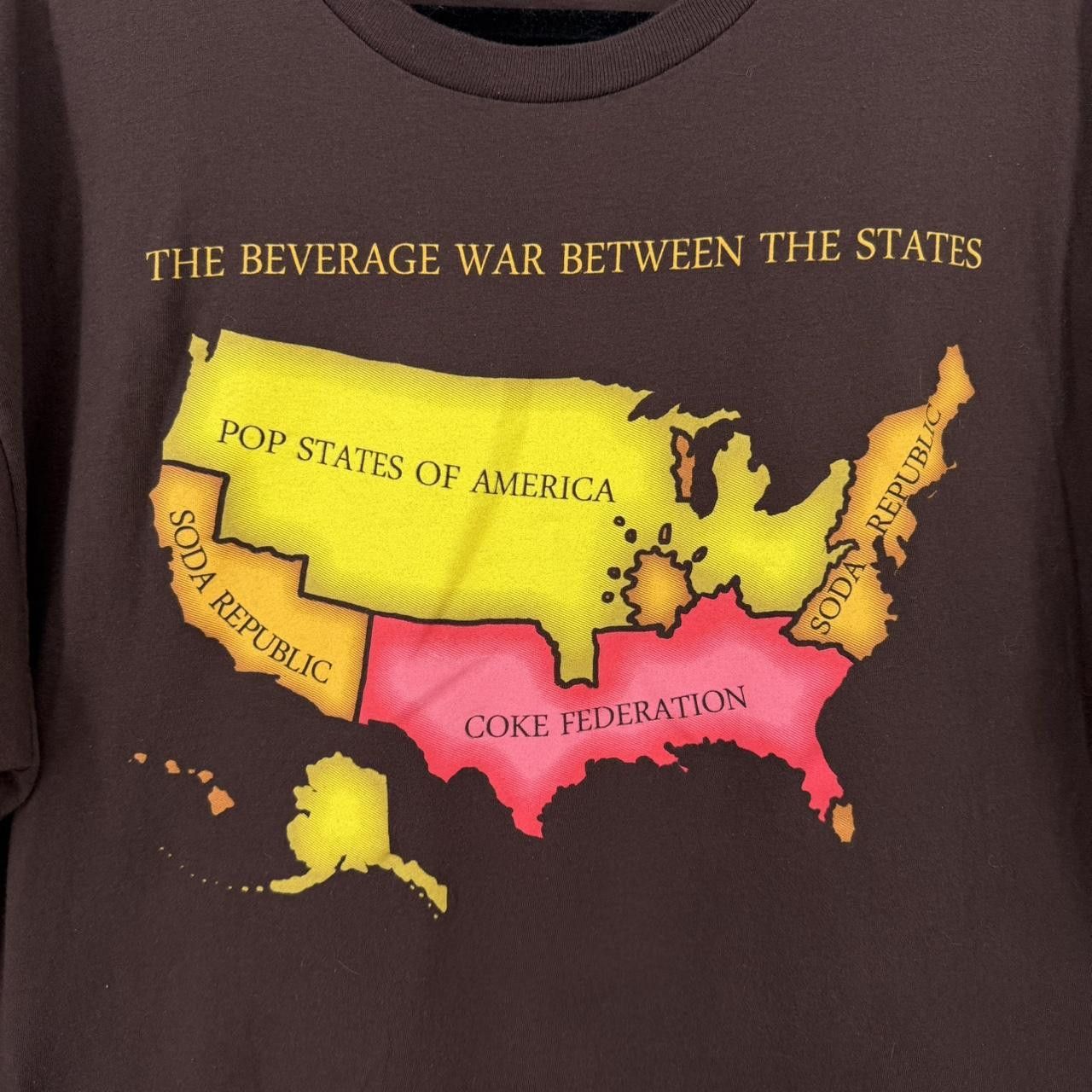 Coca Cola Funny Soda Pop Cola Map T Shirt XL Beverage War Graphic Size US XL / EU 56 / 4 - 2 Thumbnail