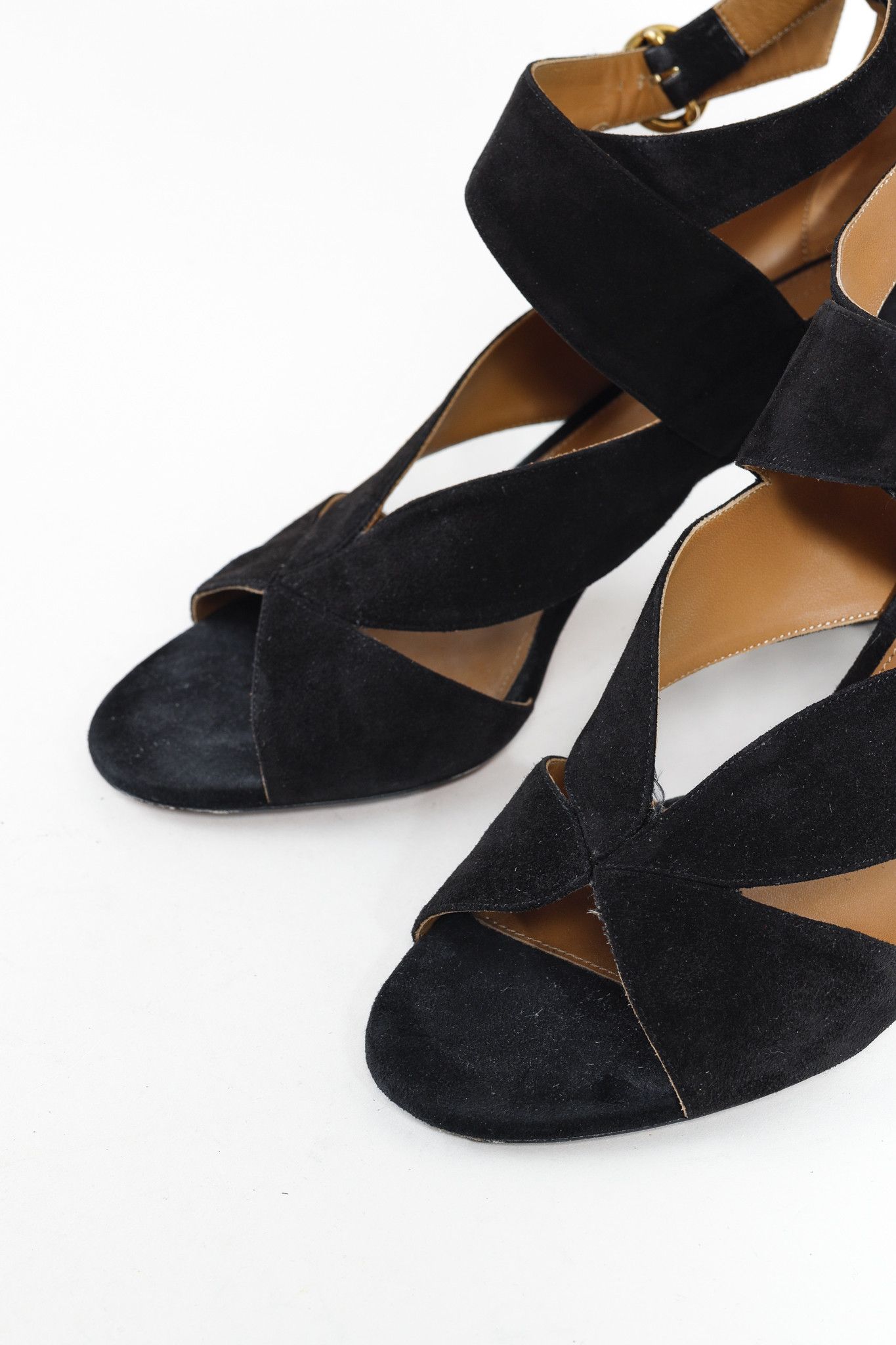 Chloe Chloe Graphic Leaves Cross-Over Suede Sandals Size US 8.5 / IT 38.5 - 6 Thumbnail