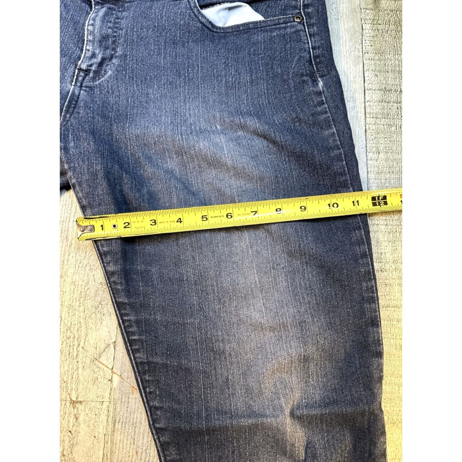 Vintage Dots Jeans Women Regular Size 16 Blue Straight 15/16 Stretchy Classy Pants Mens? Size 38" / US 16 / IT 52 - 4 Thumbnail