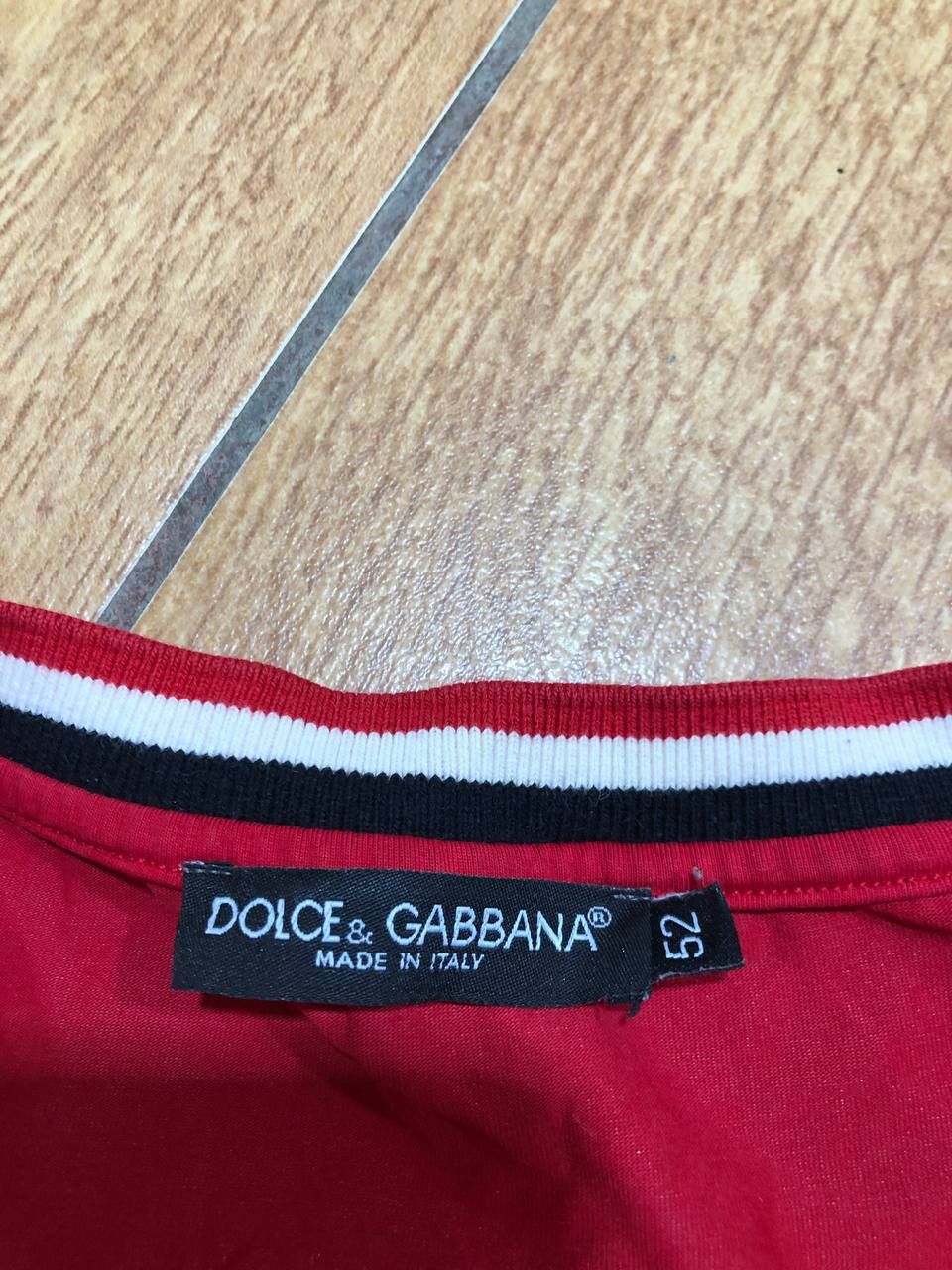 Dolce & Gabbana DOLCE & GABBANA T-shirt Red Cotton DG Logo Print Crew Neck Size US L / EU 52-54 / 3 - 2 Thumbnail