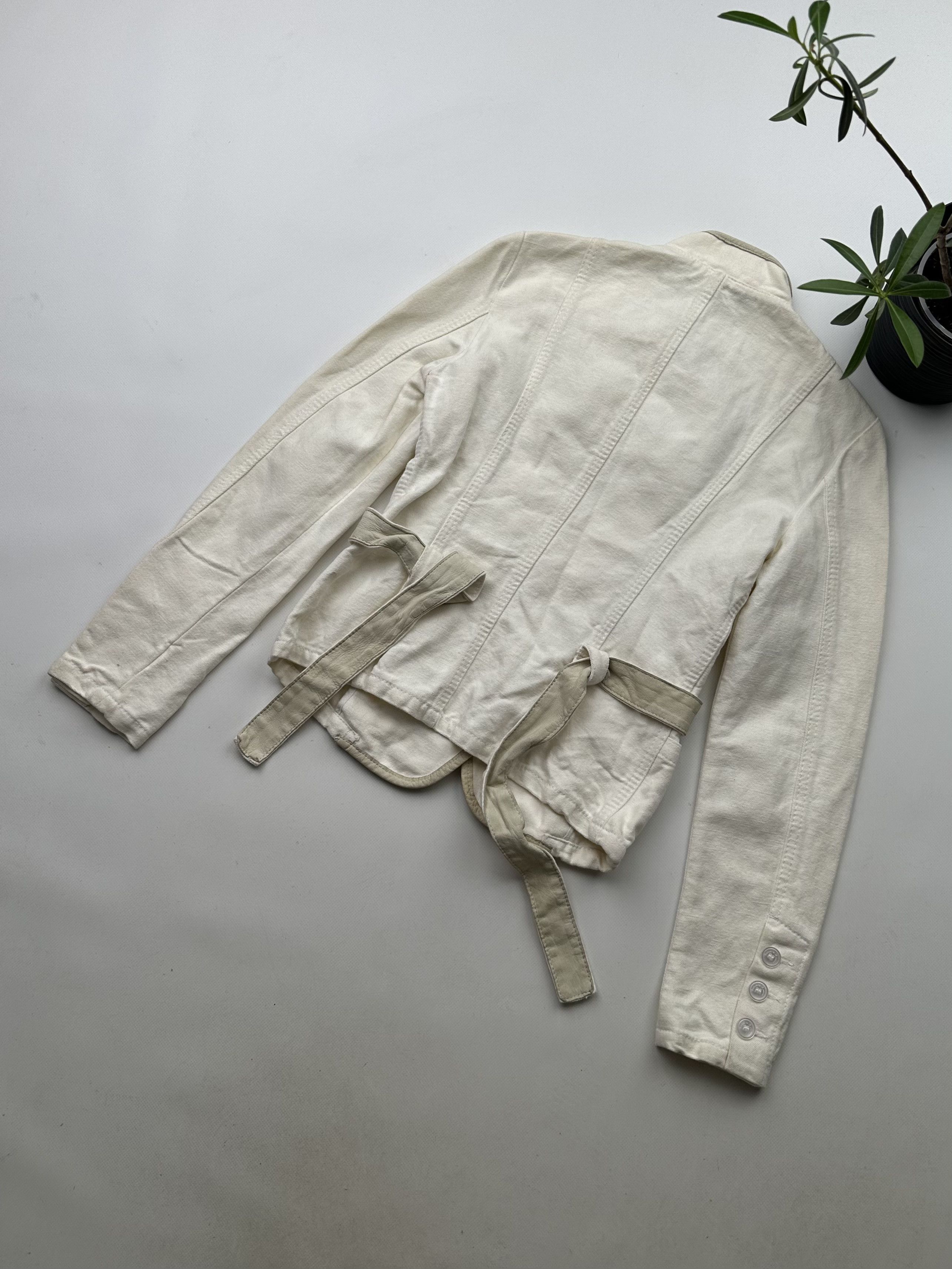 Armani Emporio Armani Asymmetry Jacket With Leather Belt (69) Size M / US 6-8 / IT 42-44 - 8 Thumbnail