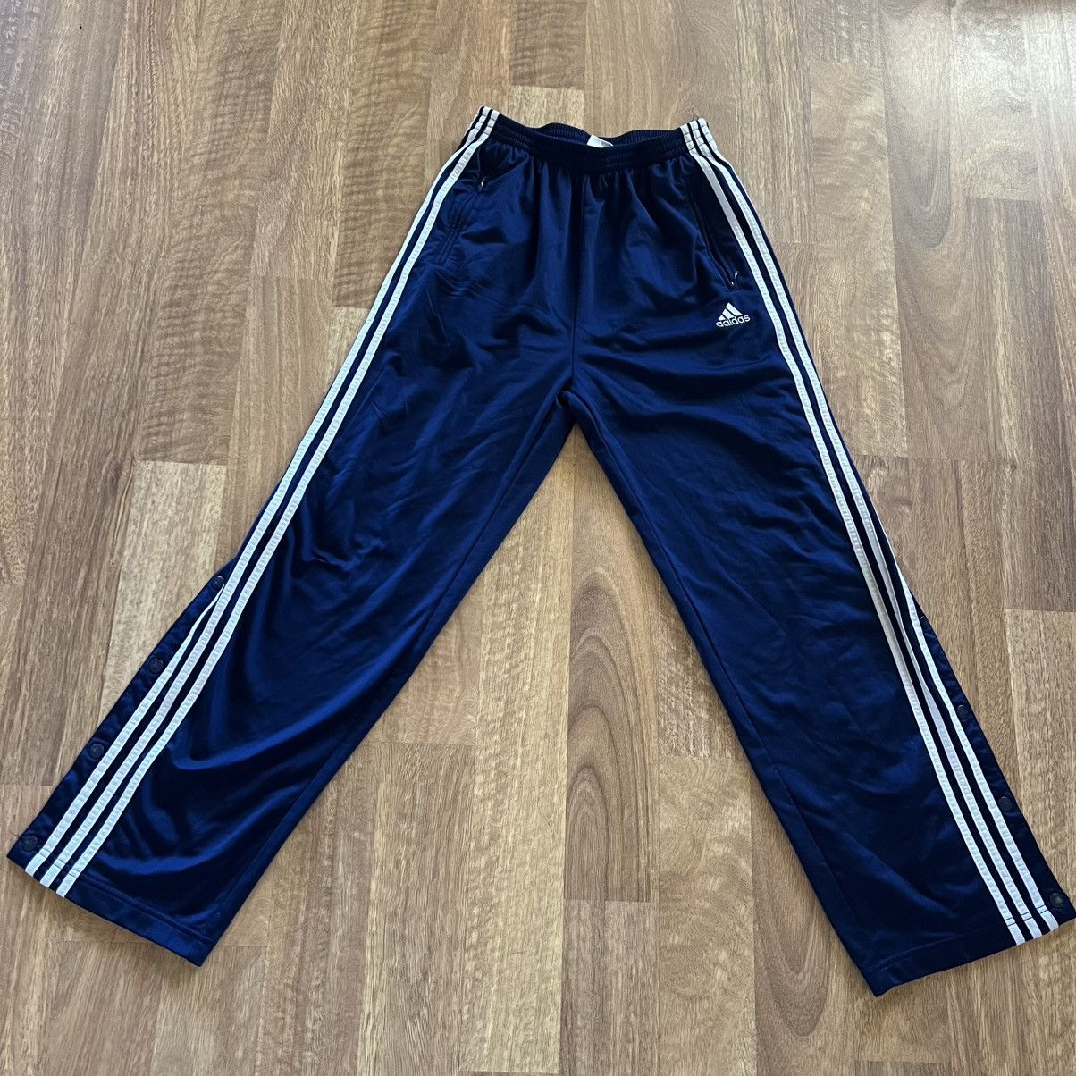 Adidas Vintage 1999 Adidas Tearaway Snap Track Pants 3-Stripes Y2K Size US 26 / EU 42 - 5 Thumbnail