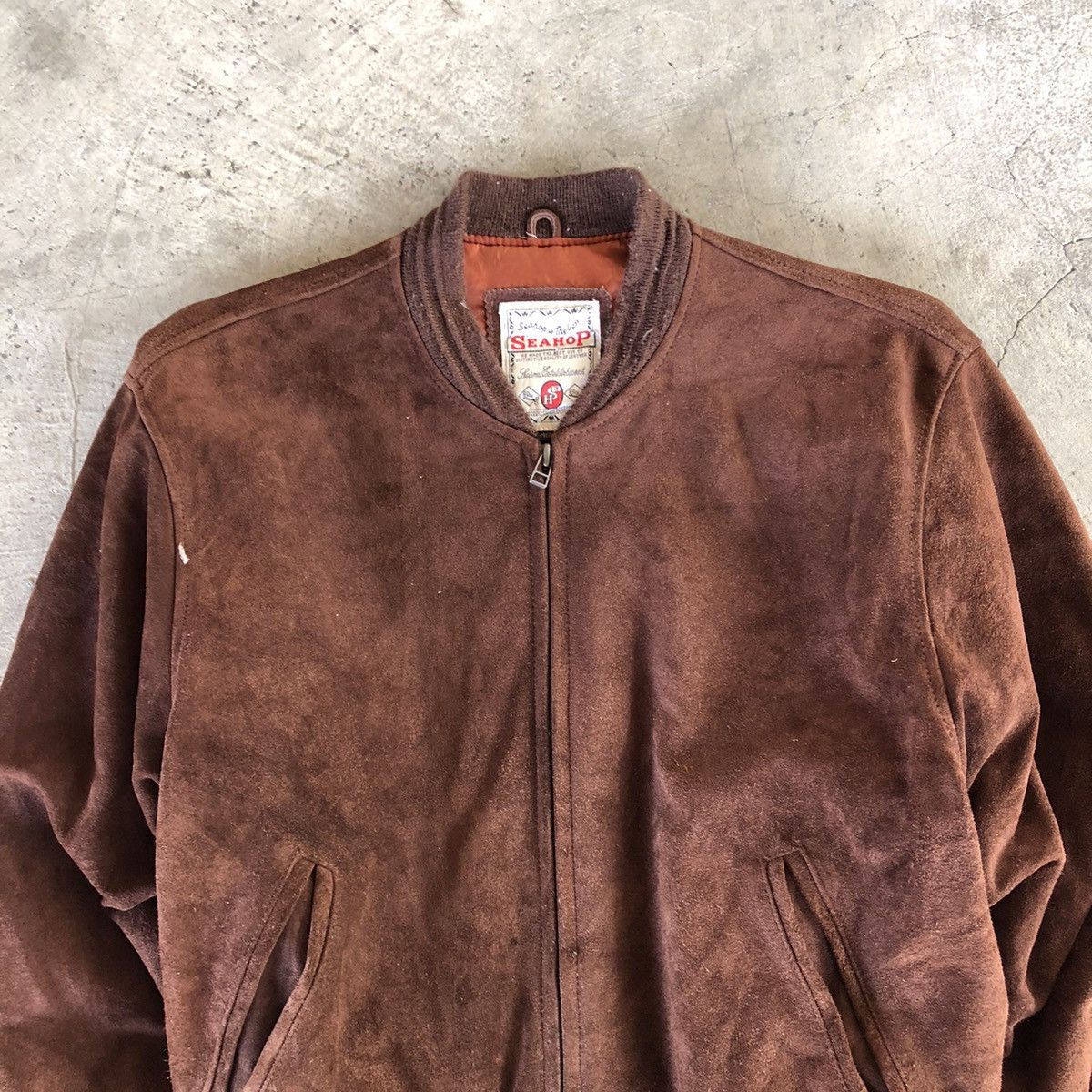 Vintage SEAHOP Vintage Suede Leather Jacket Size US M / EU 48-50 / 2 - 4 Thumbnail