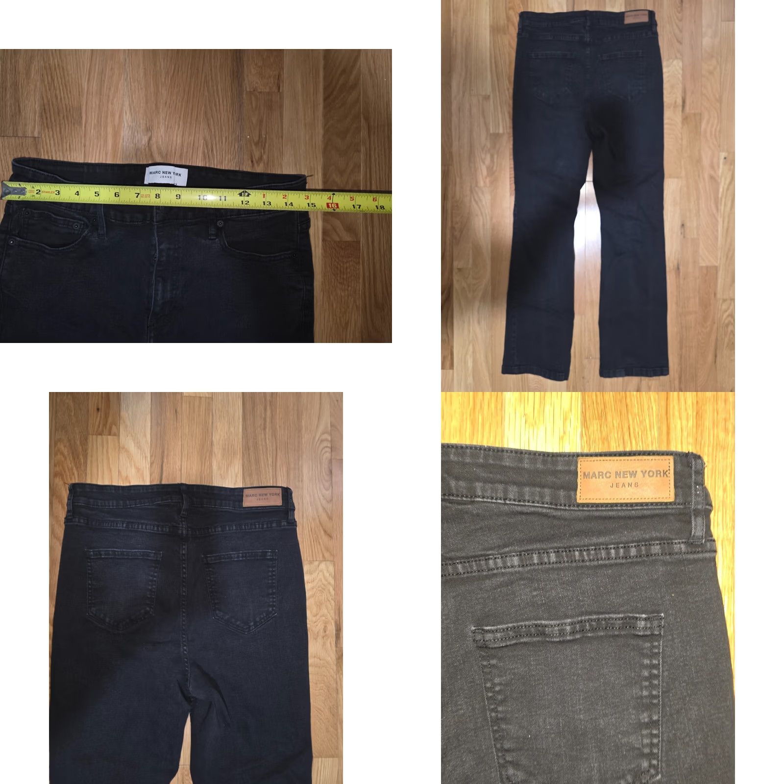 Vintage VINTAGE? No — Marc New York Bootcut Jeans Women Size 16 Black Denim Cotton Mid Rise 5 Pocket Jeans Size 38" / US 16 / IT 52 - 8 Thumbnail