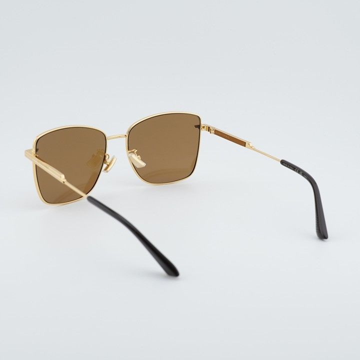 Bottega Veneta Bottega Veneta BV1237S 002 Sunglasses Gold Square Frame, Bro Size ONE SIZE - 10 Thumbnail