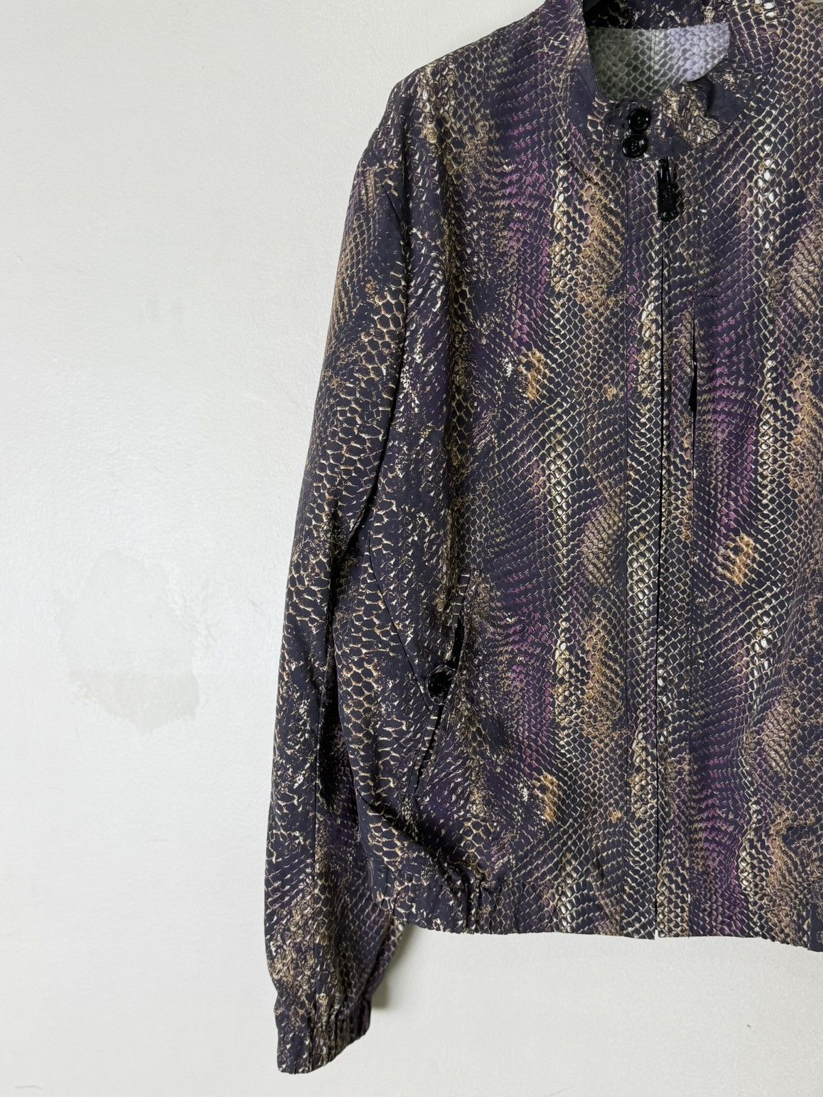 Yves Saint Laurent Yves Saint Laurent Purple and Gold Snakeskin Blouson Jacket Size US M / EU 48-50 / 2 - 4 Thumbnail