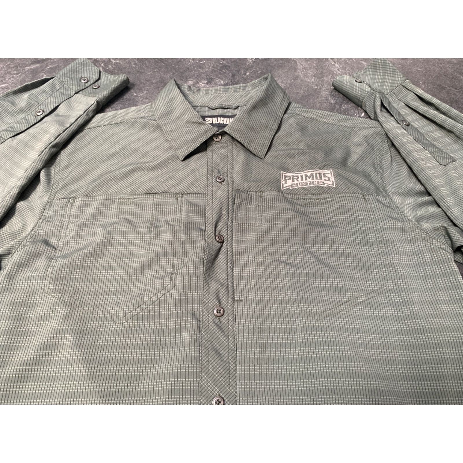 Vintage VINTAGE Blackhawk! Tactical Shirt Men Large Long Sleeve Green Hunting Button-Down Size US L / EU 52-54 / 3 - 4 Thumbnail
