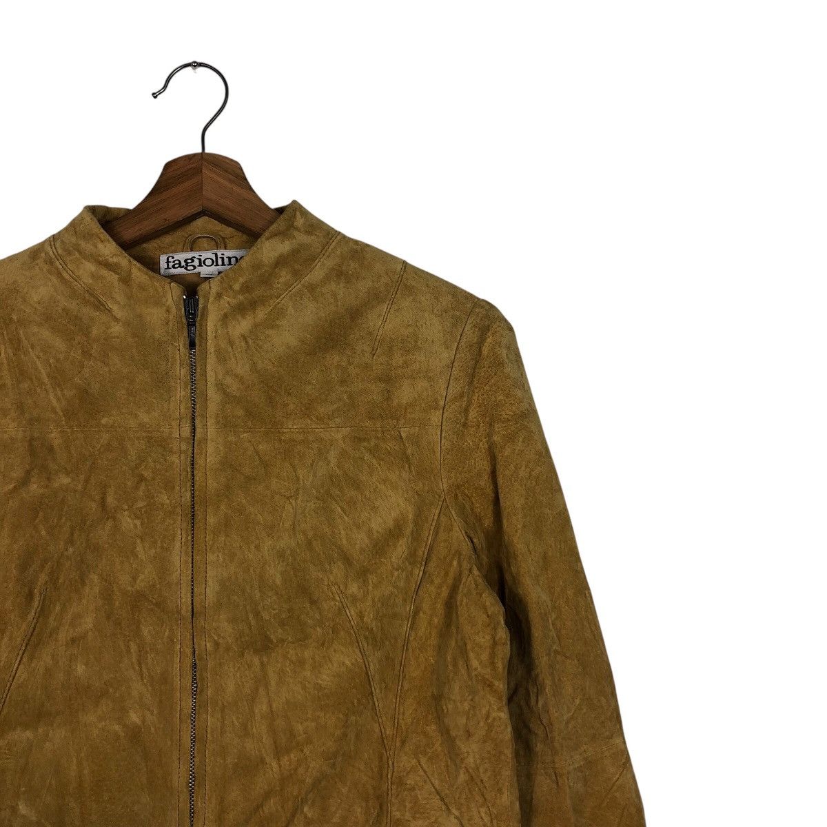 Japanese Brand 📌Cropped Suede Leather Jacket Fagiolino Issey Miyake Size US M / EU 48-50 / 2 - 7 Thumbnail