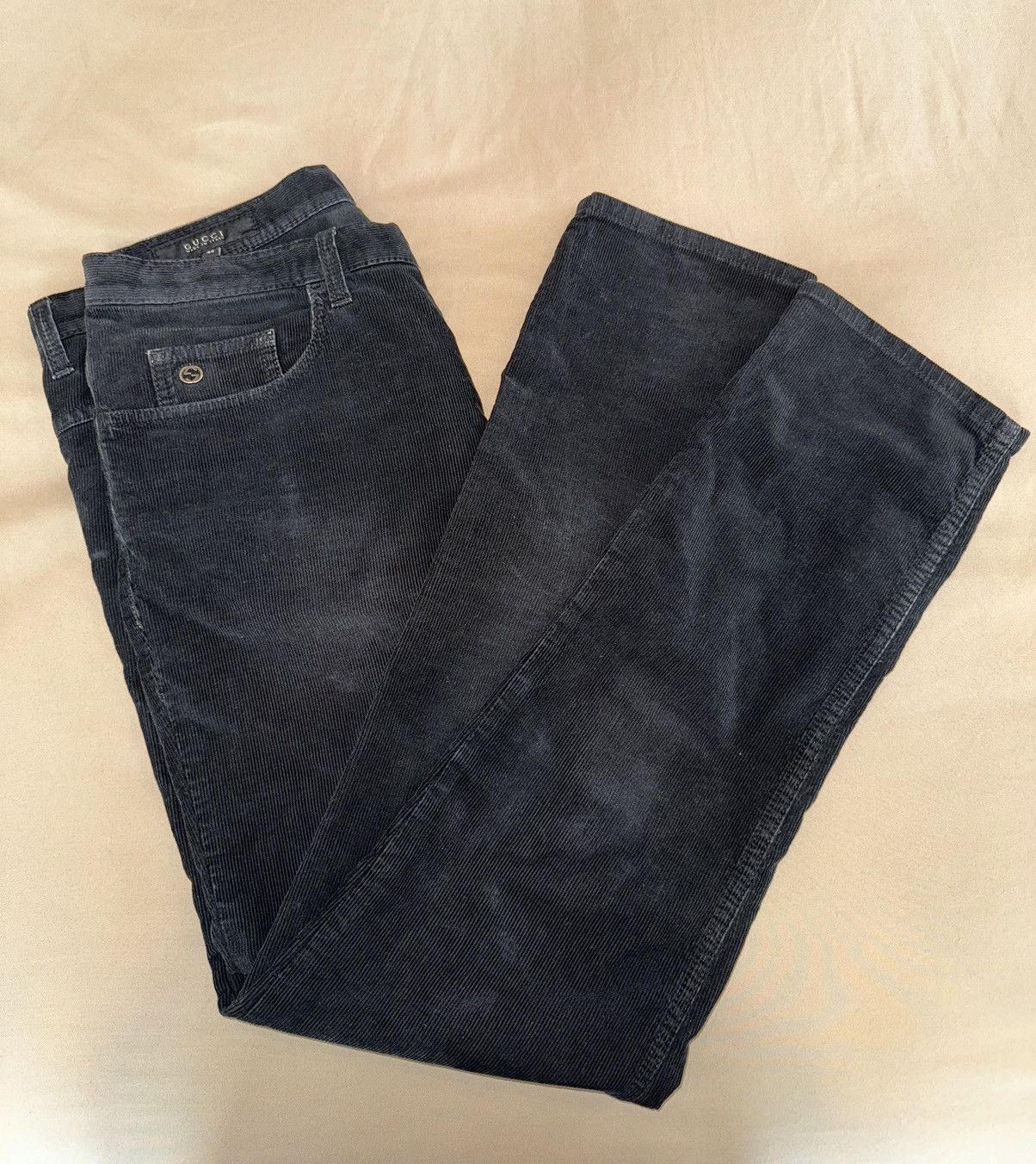 Image of Gucci Black Corduroy Pants, Men's (Size 30)