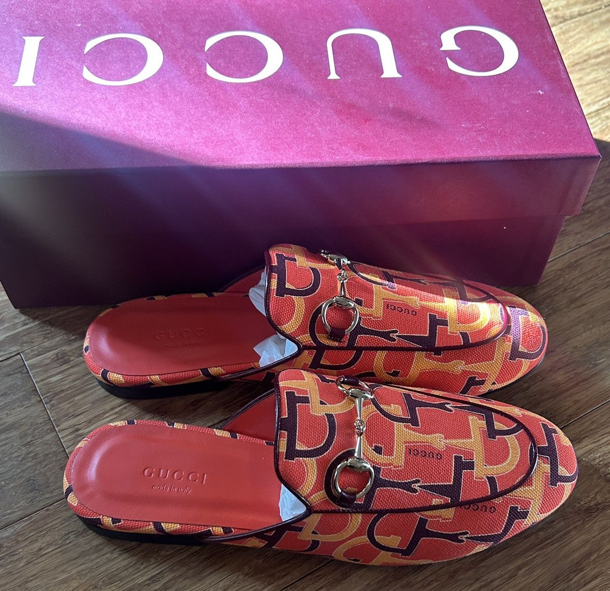 Gucci Gucci Horsebit Closed Tow Slippers Flats Orange Size 37 Size US 7 / IT 37 - 2 Thumbnail