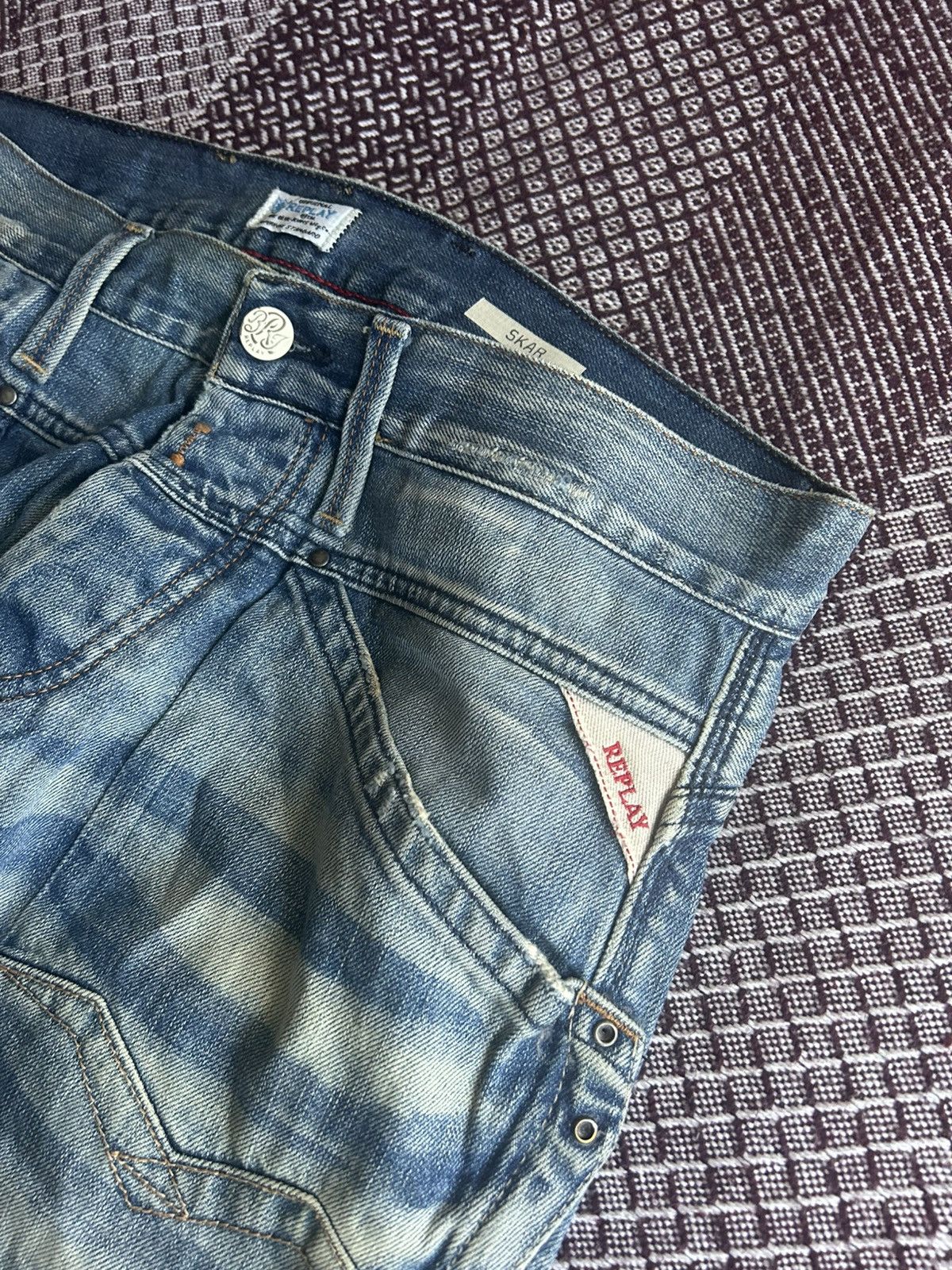 Replay Vintage Replay Denim Washed Distressed Jeans Japanese Vibe Size US 31 - 8 Thumbnail