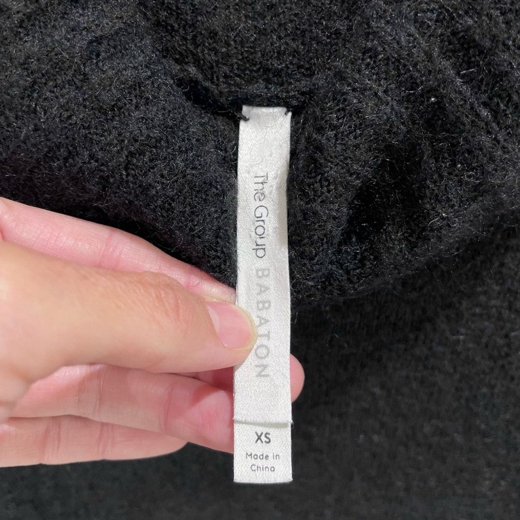 Aritzia Babaton Plutarch Black Alpaca Wool Blend Funnel Sweater XS Size XS / US 0-2 / IT 36-38 - 4 Thumbnail