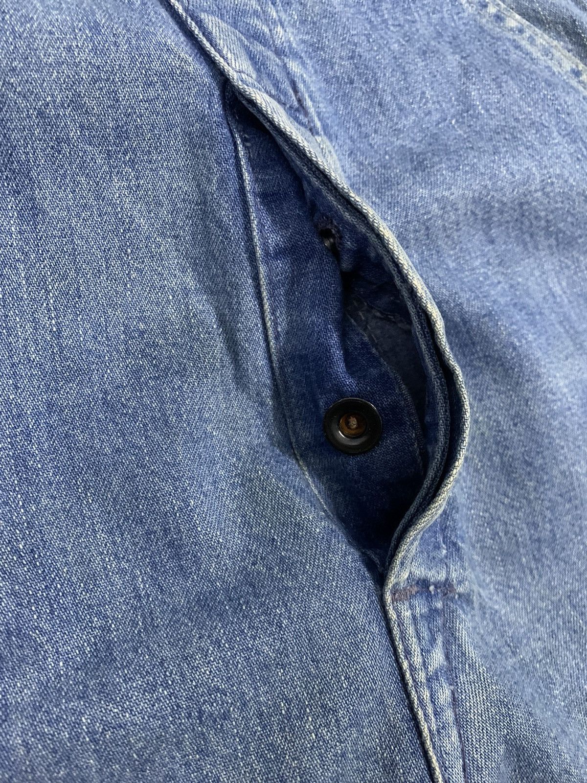 Oshkosh Vintage 90s Oshkosh BGosh Faded Denim Carpenter Overalls Size US 29 - 11 Thumbnail