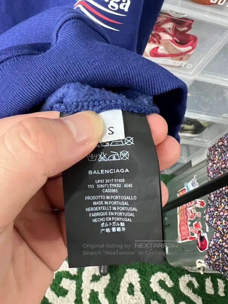 Balenciaga Balenciaga Blue Wave Logo Sweatshirt. Size US S / EU 44-46 / 1 - 6 Thumbnail
