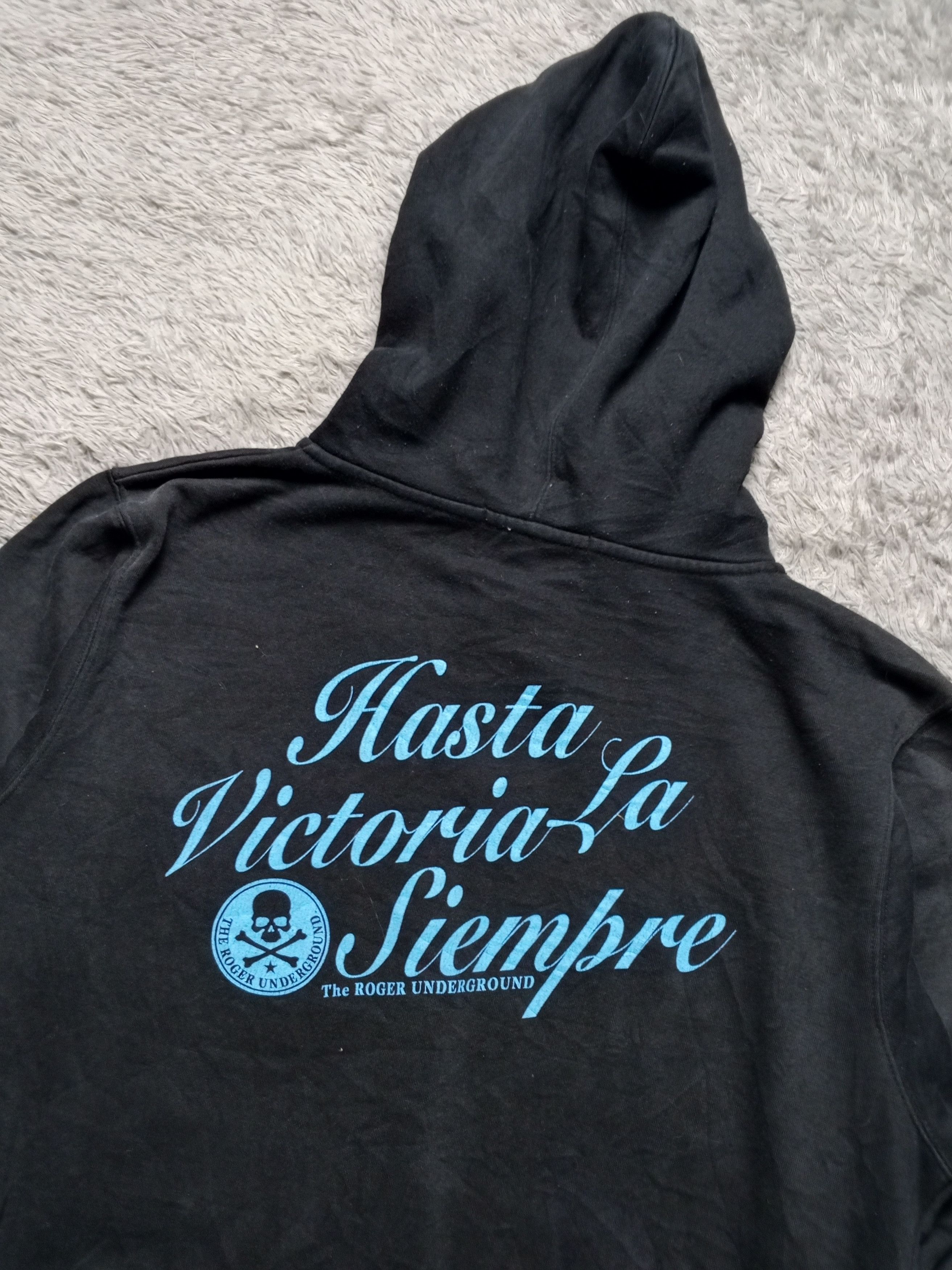 Japanese Brand Vintage Faded Roger Poem Skull Custom Cycle Hoodie Size US L / EU 52-54 / 3 - 5 Thumbnail