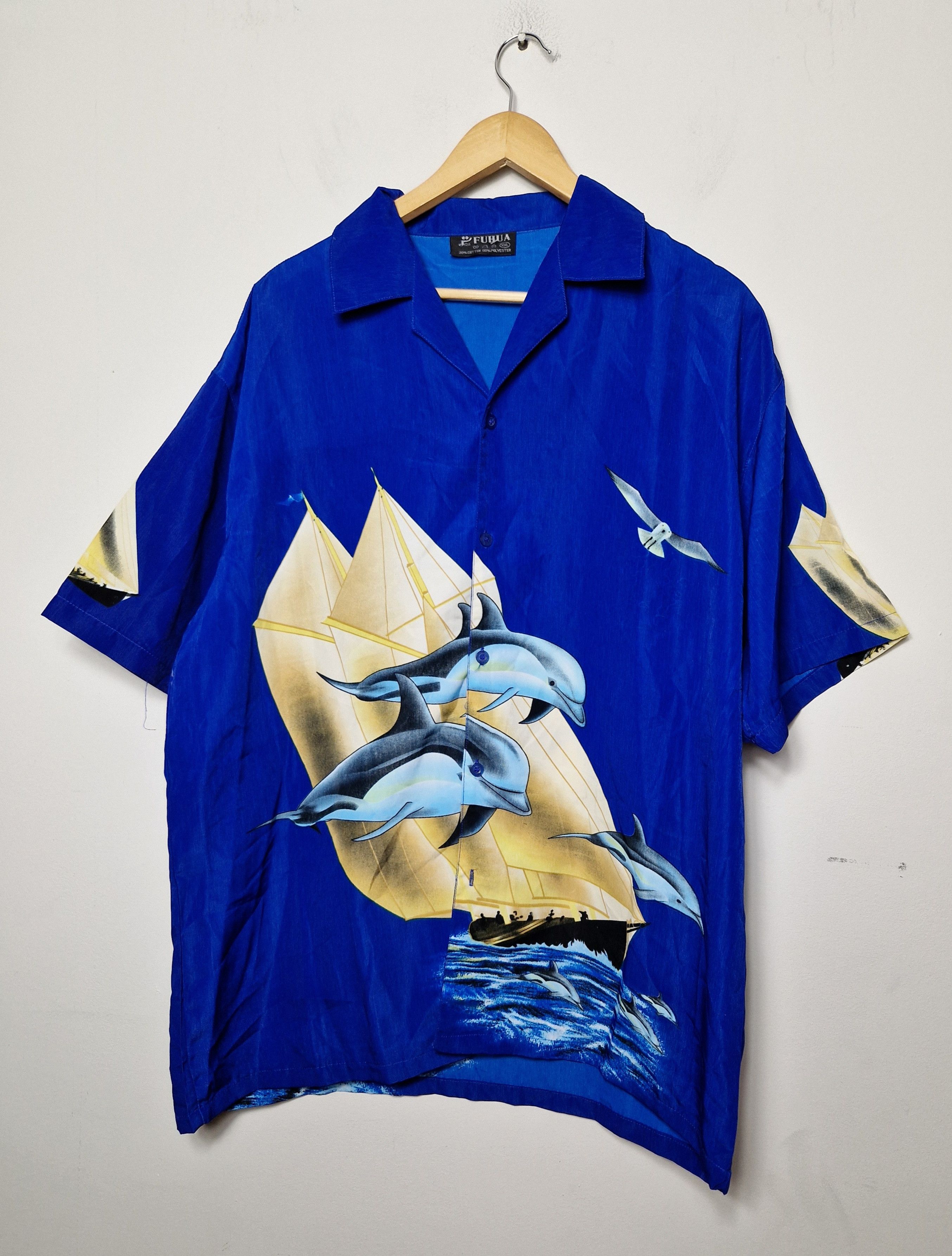 Vintage vintage dolphins hawaiian summer shirt Size US XXL / EU 58 / 5 - 1 Thumbnail