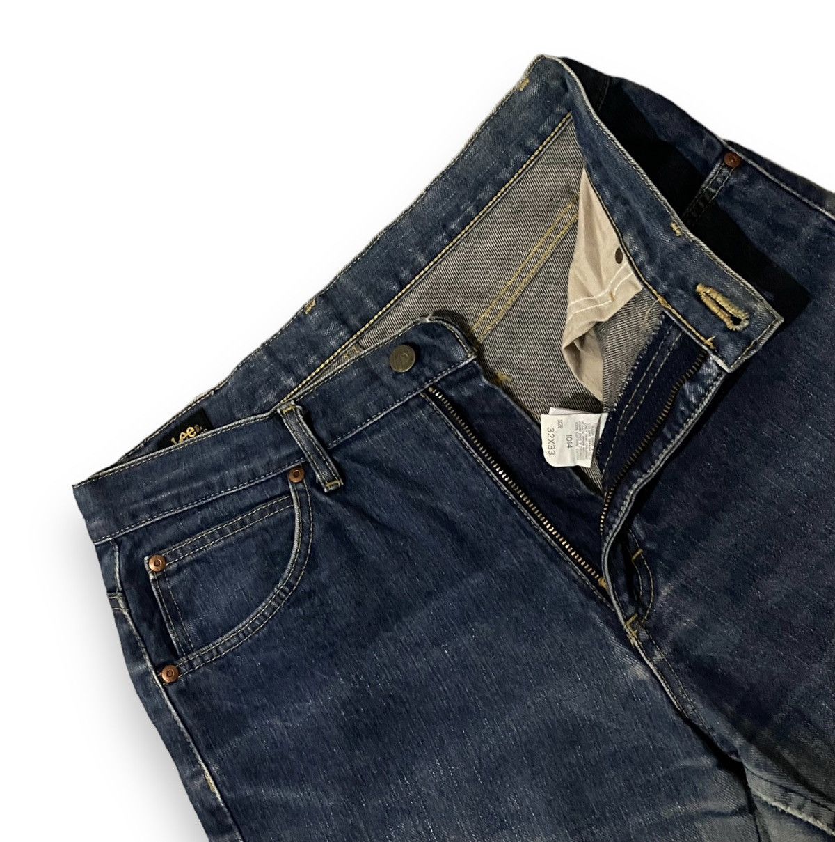 Japanese Brand × Lee × Vintage Men Jean Lee Rider 1014 Dirty Distressed Straight Loose Size US 30 / EU 46 - 13 Thumbnail