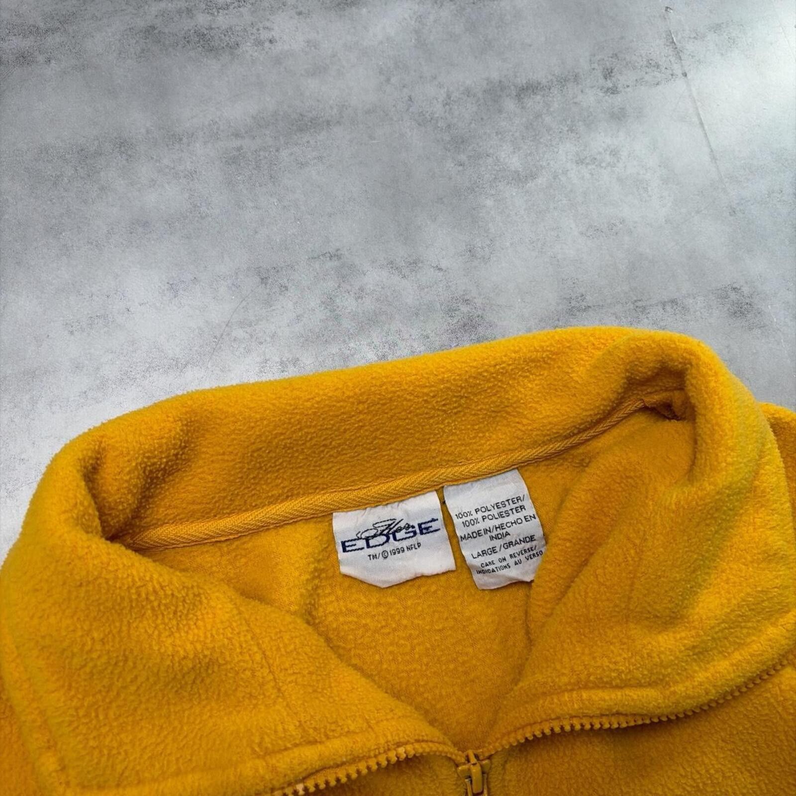 NFL Vintage 90’s Yellow NL Steelers Fleece Quarter Zip Sweater Size US L / EU 52-54 / 3 - 6 Thumbnail