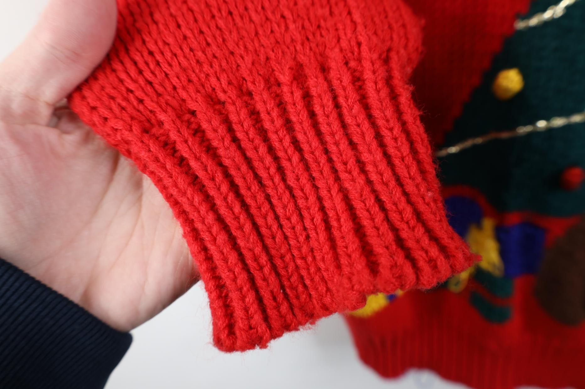 Vintage Vintage 90s Streetwear Christmas Bear Knit Sweater Red Size S / US 4 / IT 40 - 8 Thumbnail
