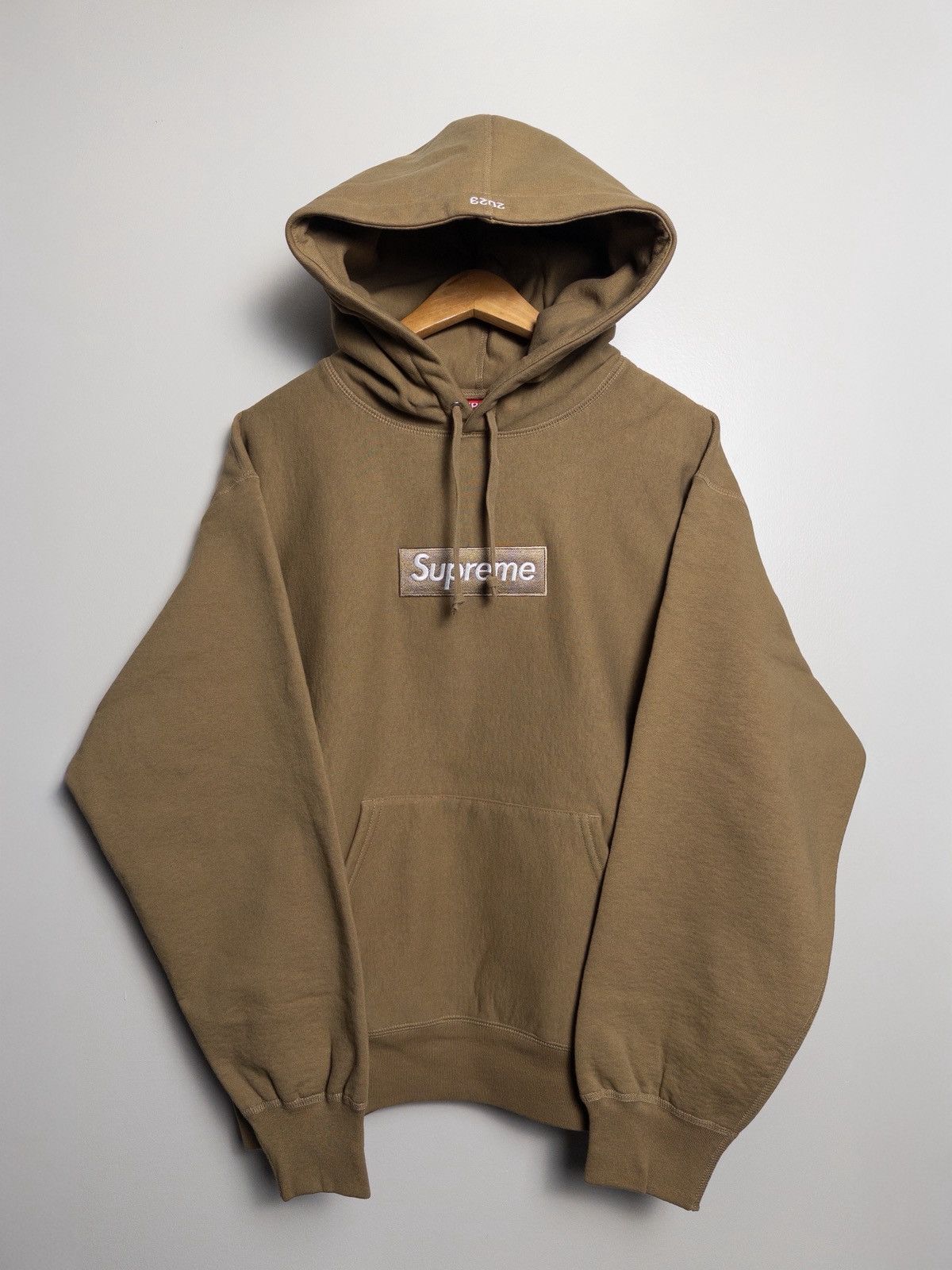 Supreme BOX LOGO HOODIE DARK SAND Size US M / EU 48-50 / 2 - 3 Thumbnail