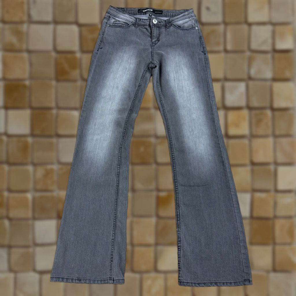 Jordache Jordache Jeans Womens 4 Grey Distressed Bootcut Denim Low Rise 31in Inseam Women Boys Girls Size 27" / US 4 / IT 40 - 1 Thumbnail