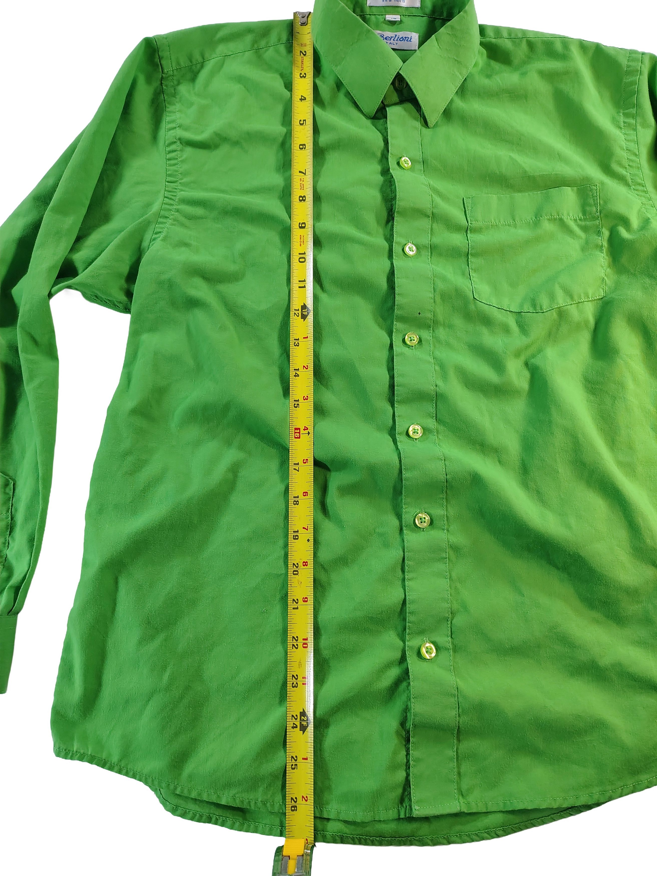 Other Women's XL Long Sleeve Green Berlioni Button-Up Shirt Size XL / US 12-14 / IT 48-50 - 4 Thumbnail