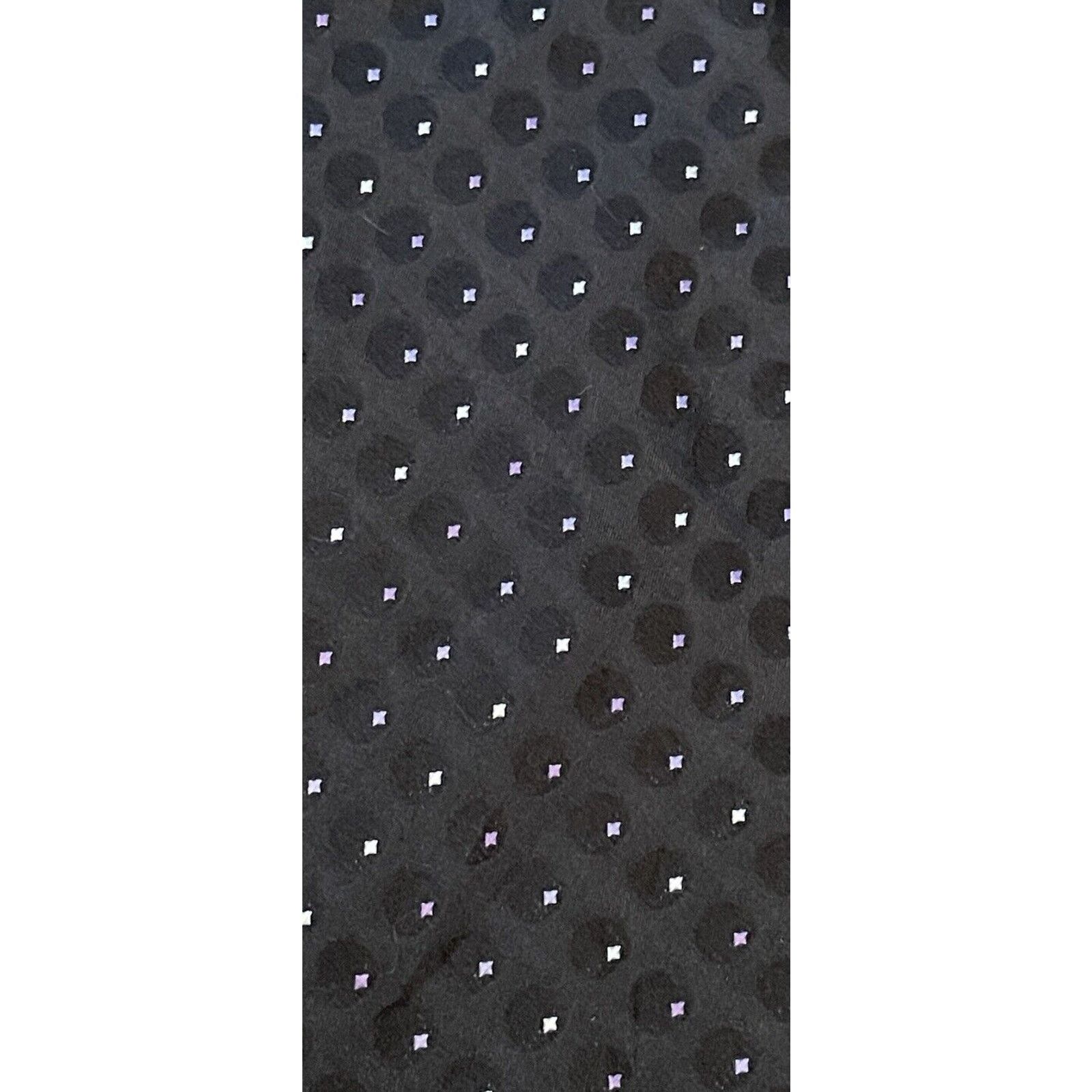 Geoffrey Beene Geoffrey Beene Black Purple HandMade 100% Silk Made In China Size ONE SIZE - 9 Thumbnail