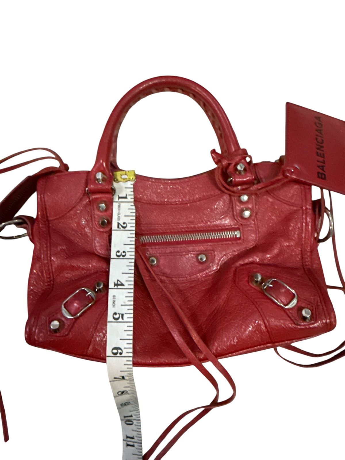Balenciaga Balenciaga Classic Mini City red lambskin Leather bag Size ONE SIZE - 11 Thumbnail