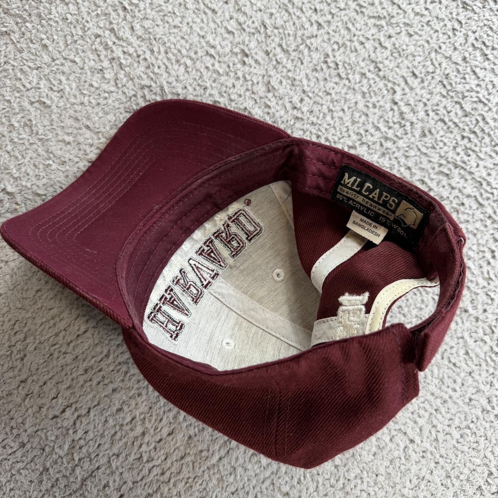 Other Harvard University Strapback Hat Burgundy Adjustable Cap Size ONE SIZE - 7 Thumbnail