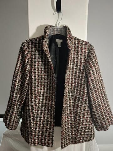 Chicos Chico's Stylish Tweed Jacket - Size 2 Size XS / US 0-2 / IT 36-38 - 1 Thumbnail