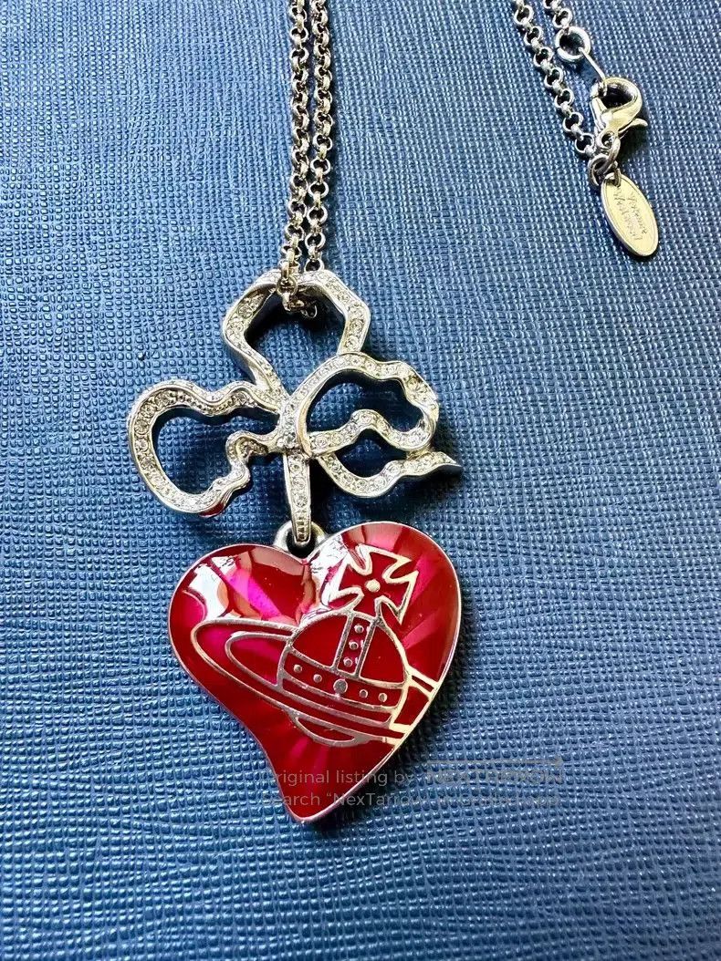 Vivienne Westwood Vivienne Westwood Heart Crystal Pendant Necklace. Size ONE SIZE - 5 Thumbnail
