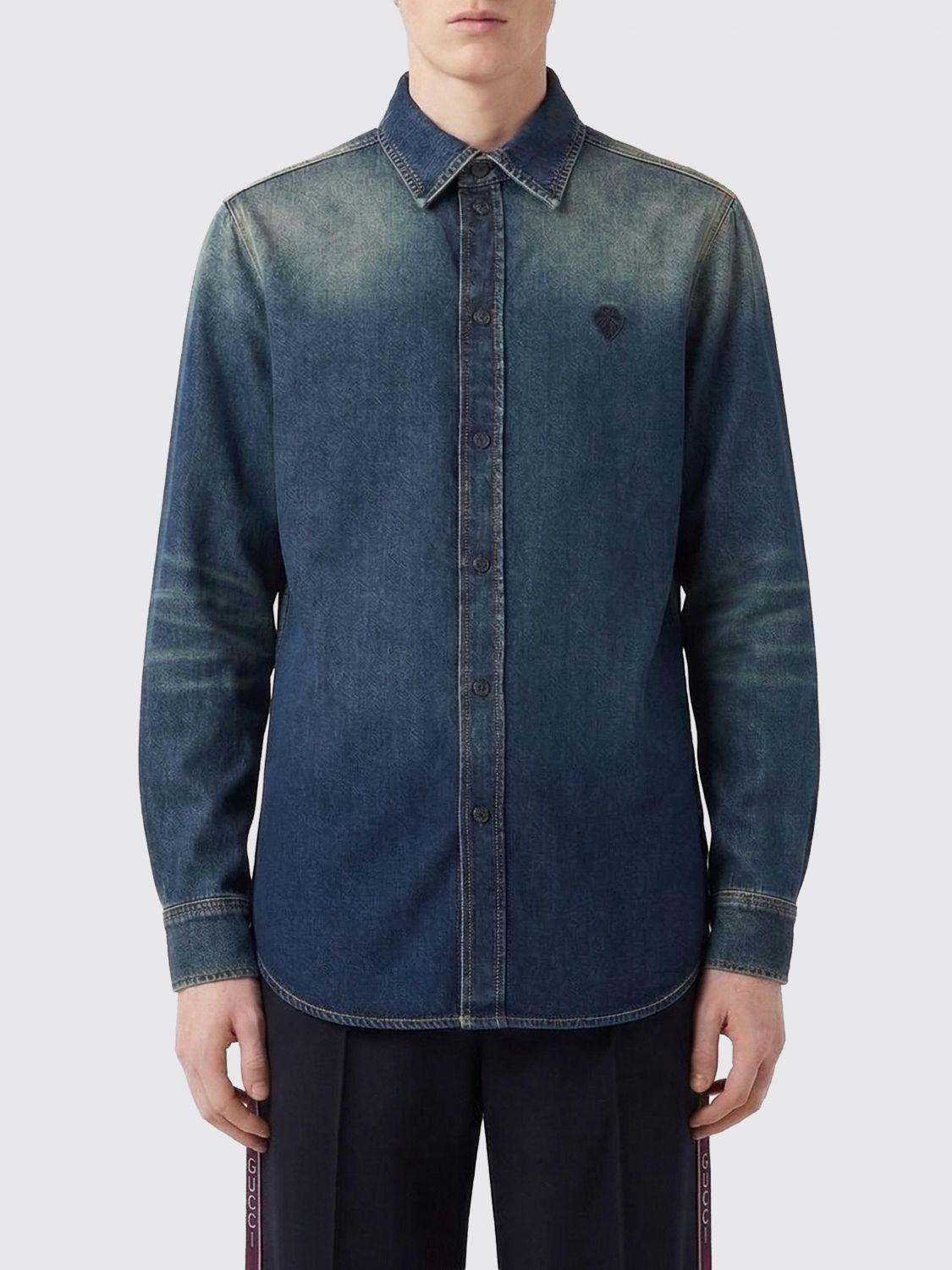 Gucci Gucci Shirt Men Blue Size US M / EU 48-50 / 2 - 1 Thumbnail