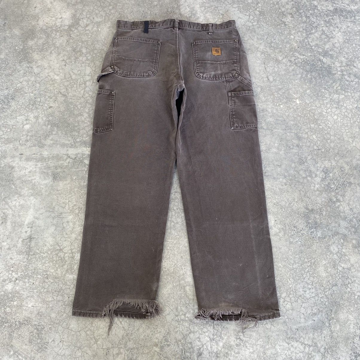 Carhartt VTG Carhartt Double Knee Faded Brown Carpenter Pants Size US 35 - 15 Thumbnail