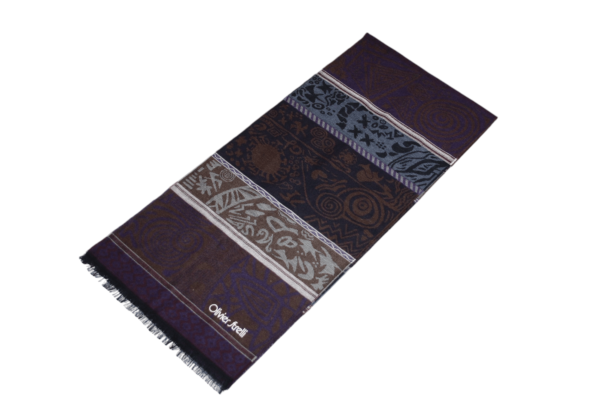 Other UK Olivier Strelli abstract patterns wool scarf 160cm x 35cm Size ONE SIZE - 3 Thumbnail