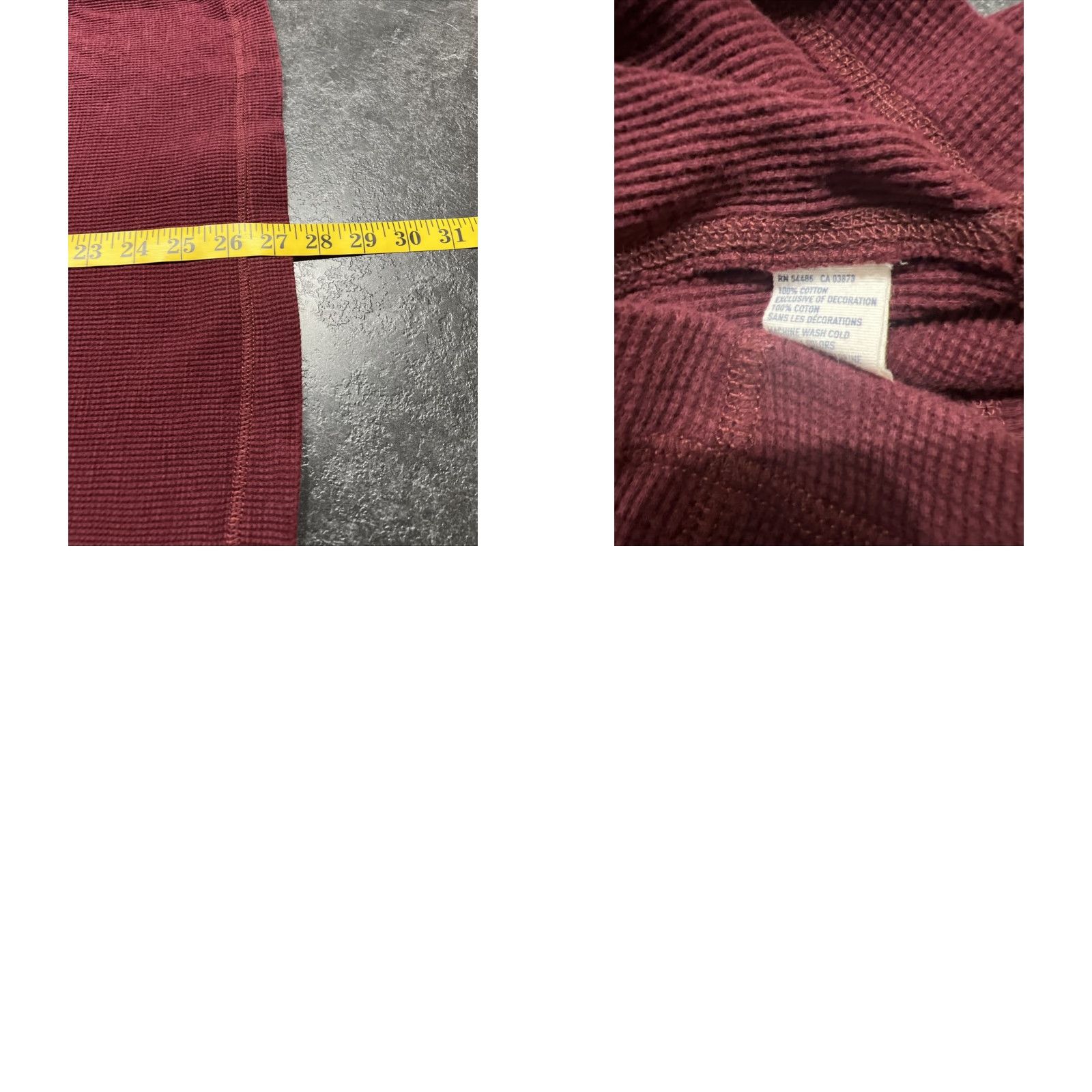 American Eagle Outfitters American Eagle Mens Maroon Waffle Knit Crew Neck Pullover Long Sleeve M Size US M / EU 48-50 / 2 - 8 Thumbnail