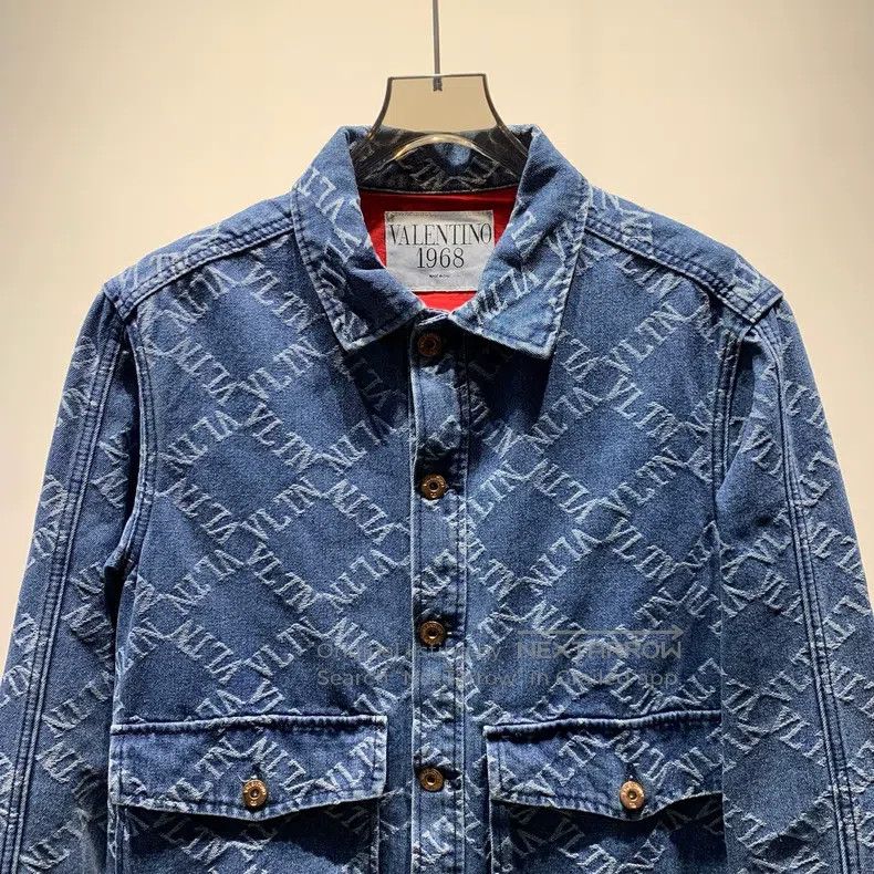 Valentino Valentino Embroidered denim jacket with a printed design Size US M / EU 48-50 / 2 - 5 Thumbnail