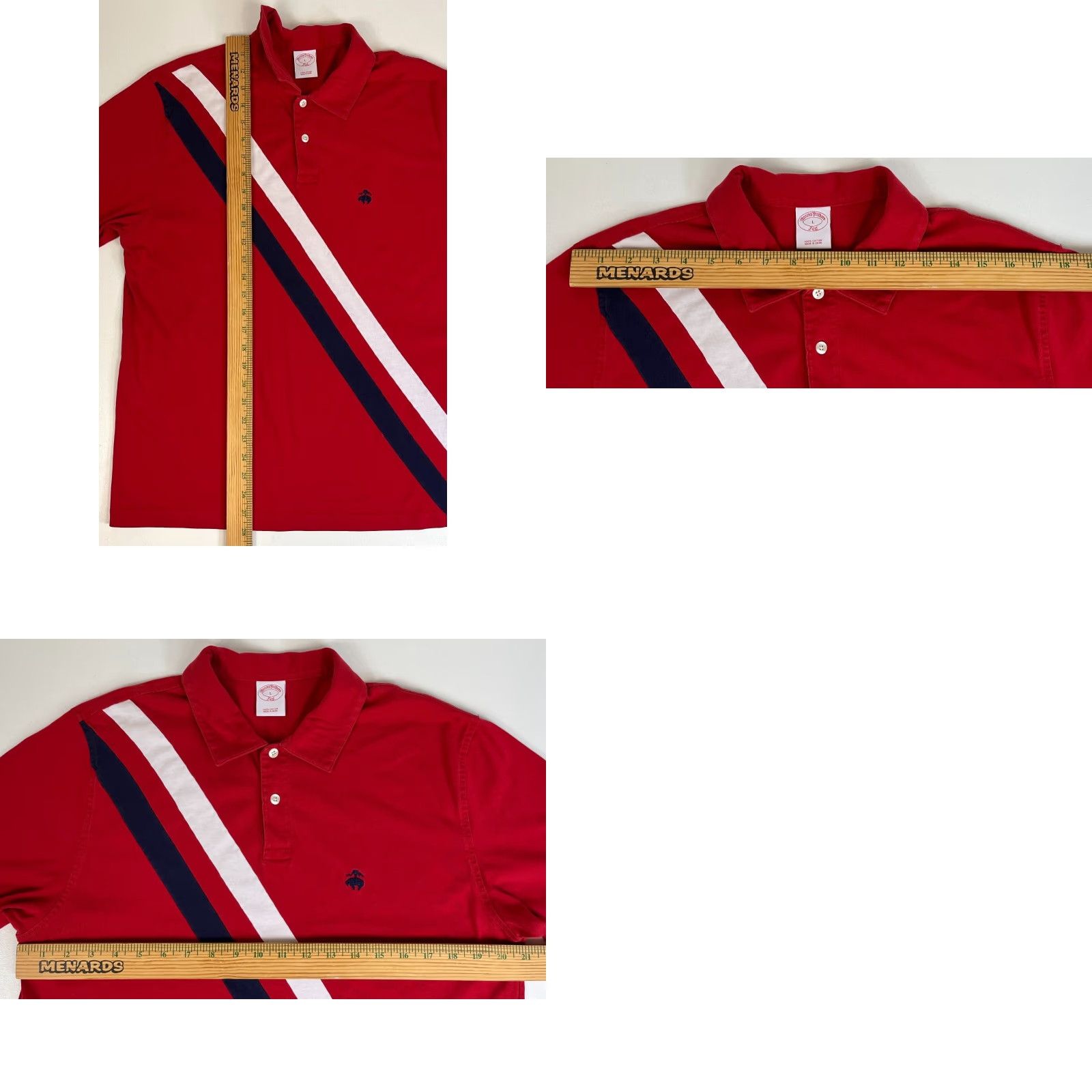 Brooks Brothers Brooks Brothers 346 Polo Shirt Diagonal Stripes Sz L Men’s Shirt Regular Red 100% Cotton Polo Size US L / EU 52-54 / 3 - 8 Thumbnail