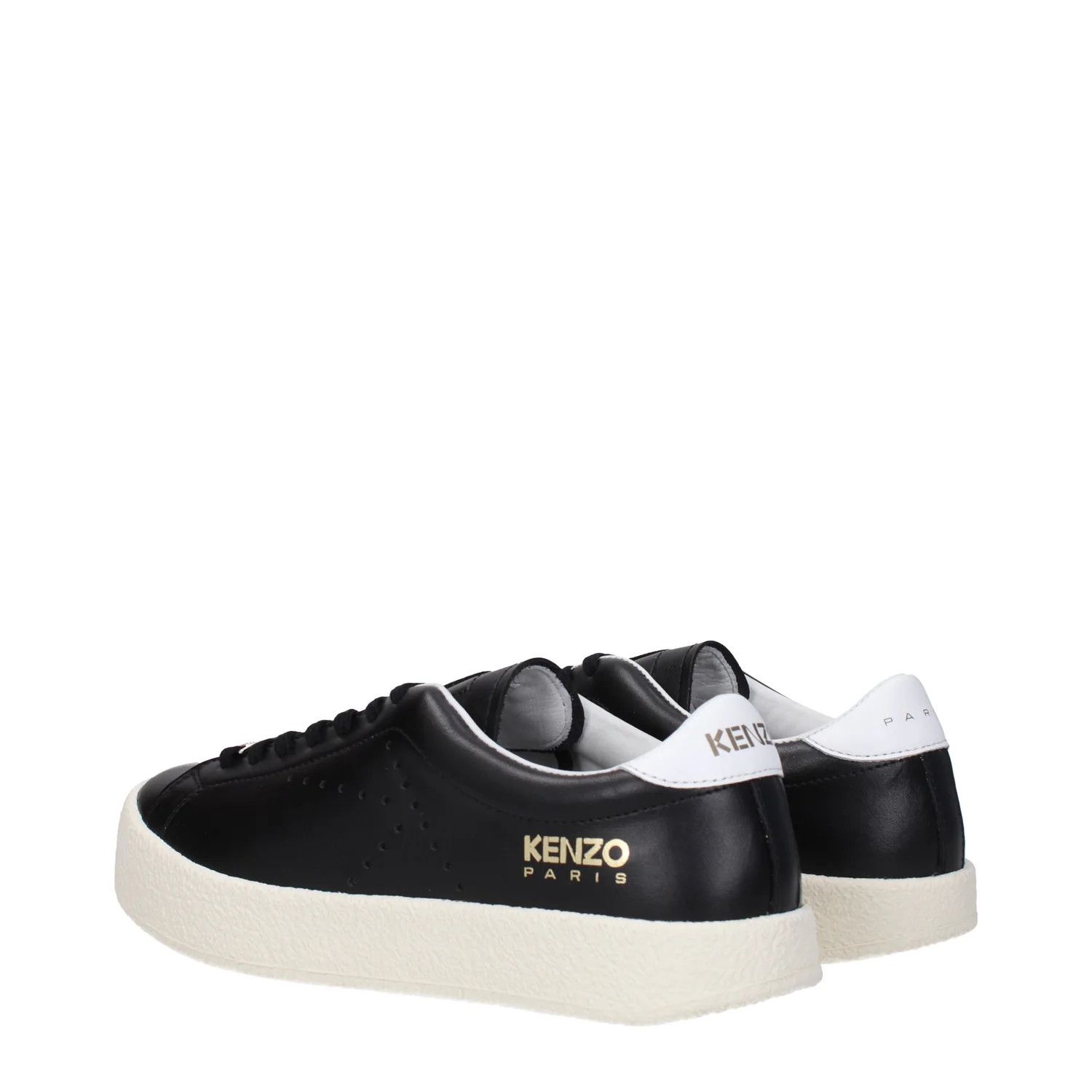 Kenzo ob1o1e1124 Leather Sneakers in Black Size US 7 / IT 37 - 4 Thumbnail