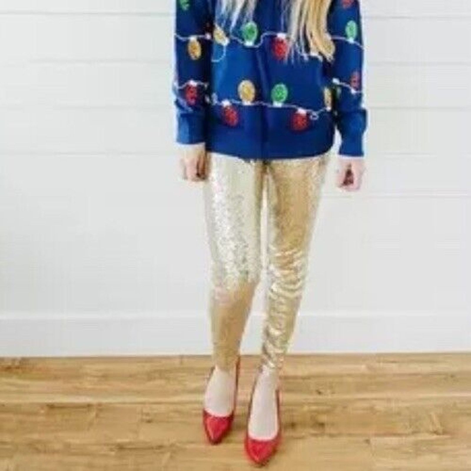 Bcbgmaxazria BCBGMaxazria Snake Sequin Pants Rose Gold Dena Skinny $398 S Size 27" / US 4 / IT 40 - 11 Thumbnail