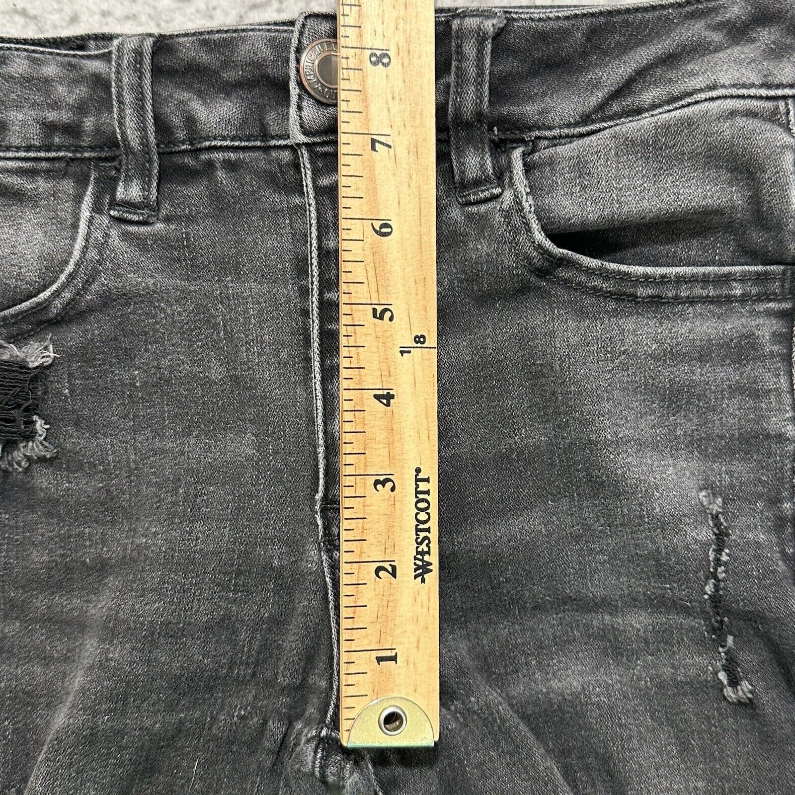 American Eagle Outfitters American Eagle 2 Regular Super Stretch HiRise Jegging Ripped Size 26" / US 2 / IT 38 - 10 Thumbnail
