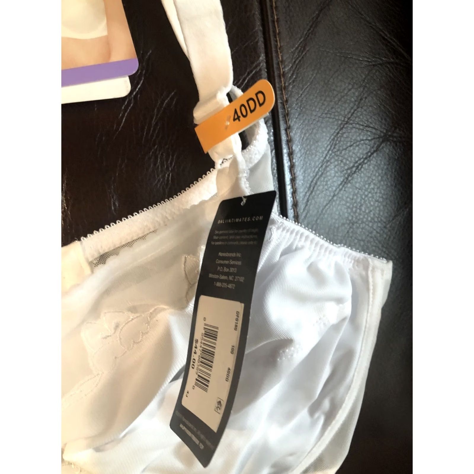 Vintage VINTAGE? No — Bali Flower Underwire Bra 40DD White Full Coverage Support Women's Bra New with Tags Size ONE SIZE - 3 Thumbnail