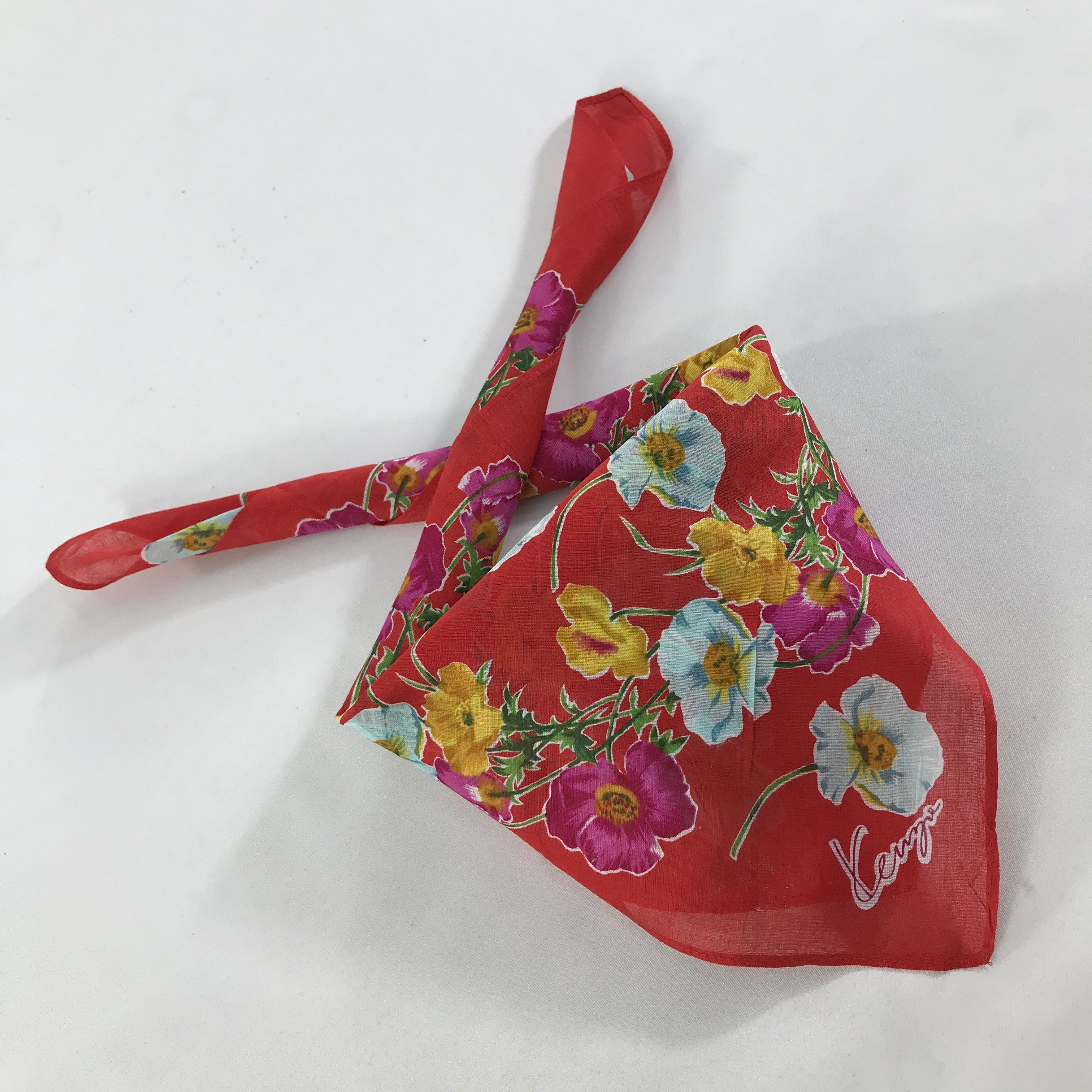 Kenzo × Vintage Kenzo Bandana / Handkerchief / Neckerchief - S1361 Size ONE SIZE - 4 Thumbnail