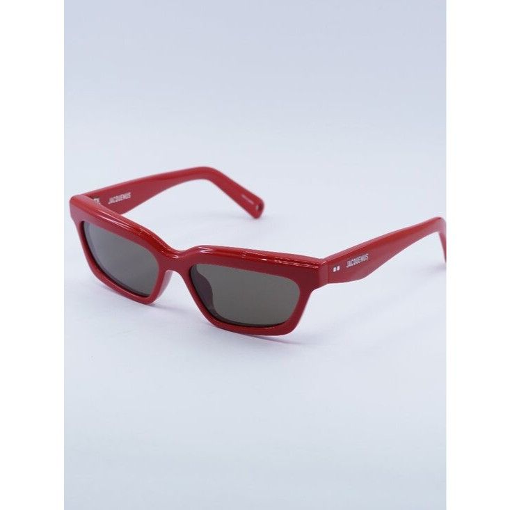 Jacquemus Jacquemus SALON JAC/62 C4 Sunglasses Red Rectangle Frame Size ONE SIZE - 1 Thumbnail
